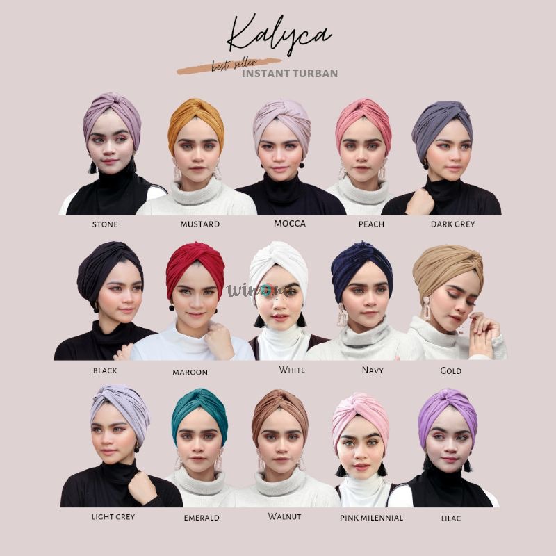 Turban Instant Best Seller Winonamodest - Kalyca Turban. Turban dewasa turban olahraga bahan jersey