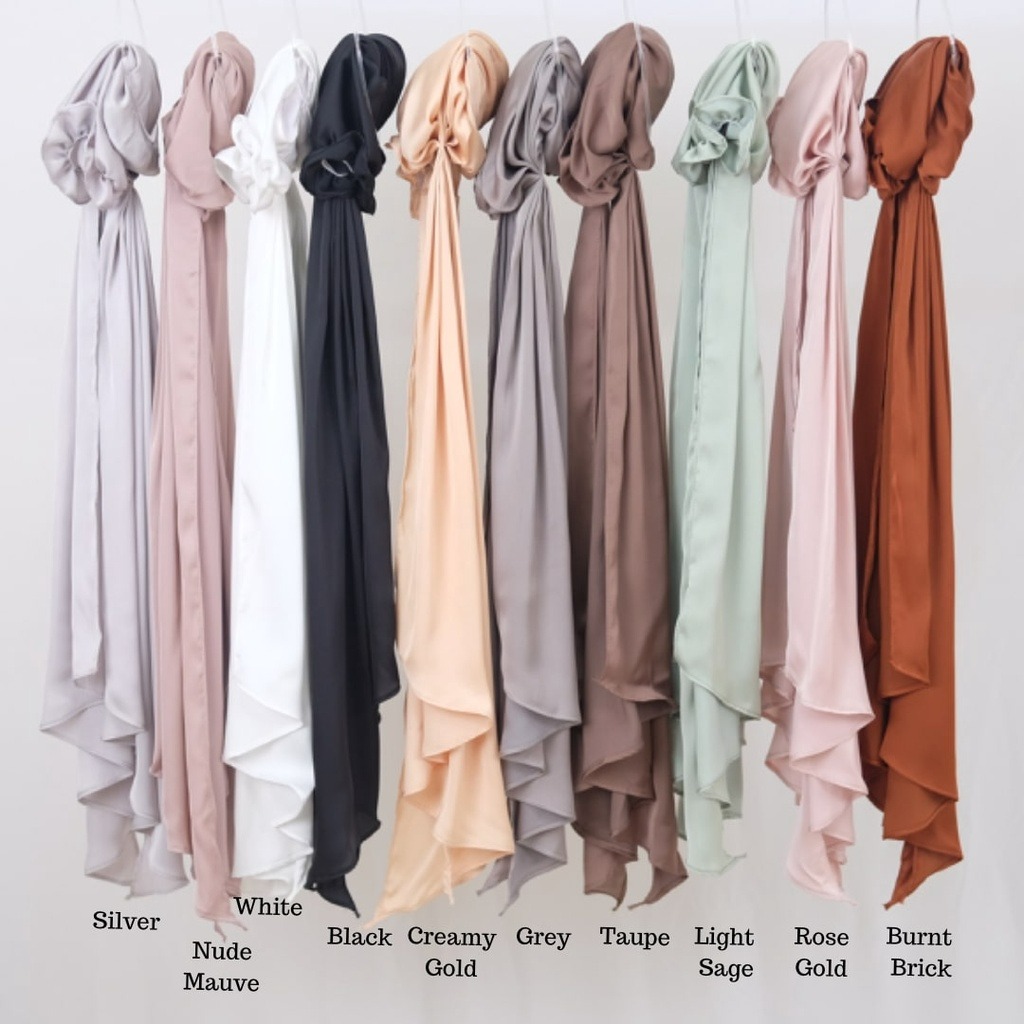 Lowkey Lux Series Original Instant Turban by winonamodest - Turban Dewasa - Turban Mewah - Turban Pesta - Bahan Silk Arm