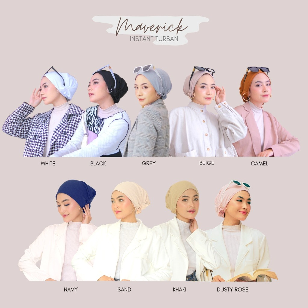 Maverick Instant Turban - Turban Instant Winona - Turban Minimalist - Turban Aesthetic Classic