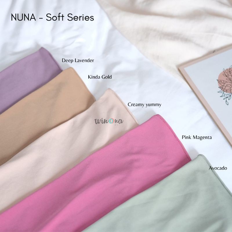 Image of Pashmina Instant New Normal NUNA - Winonamodest. Pashmina Jersey dengan inner lubang telinga