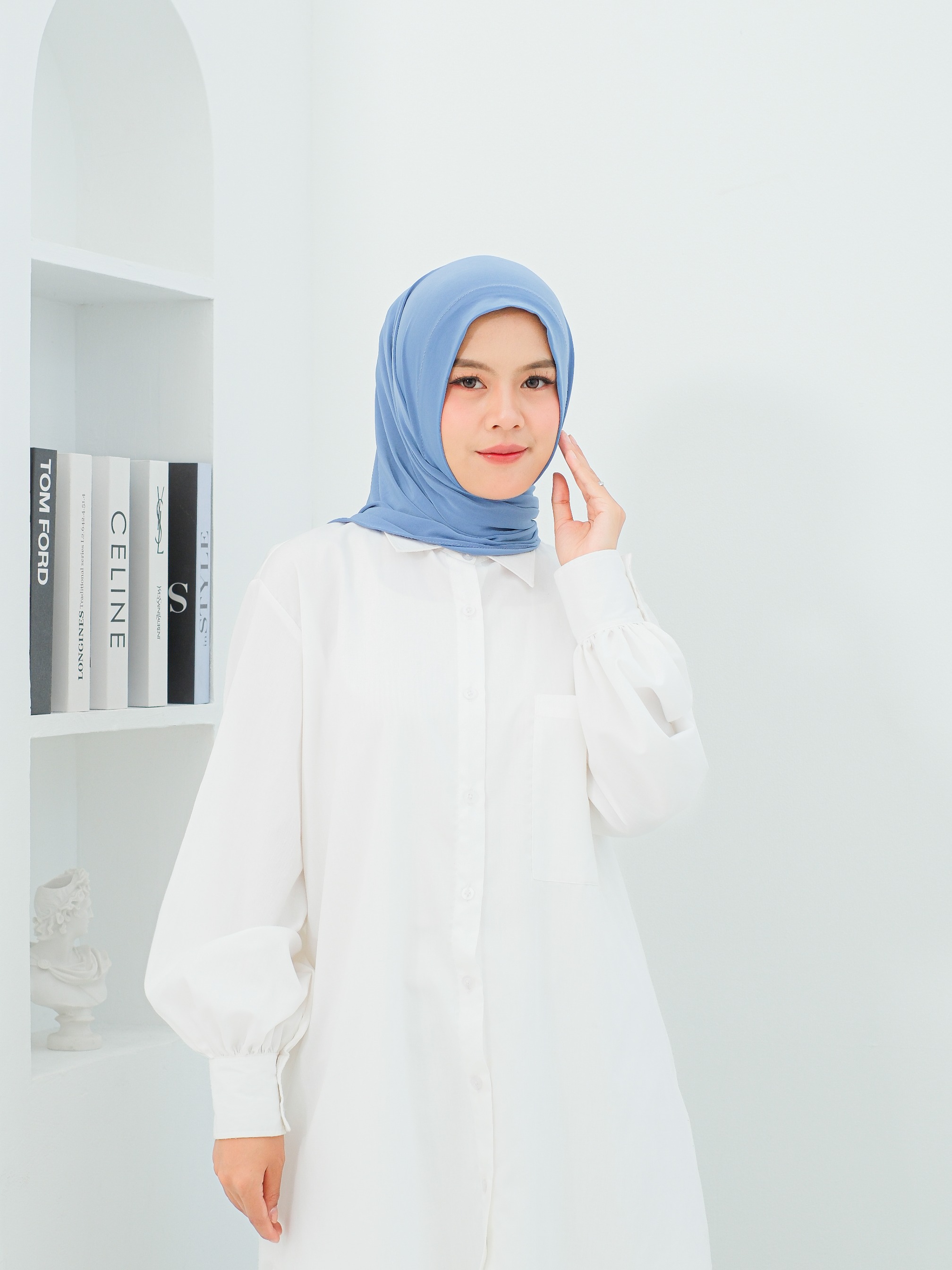 SCUP Instant Hijab Scarf with Make Up- Segitiga Instant Jersey Premium Winonamodest