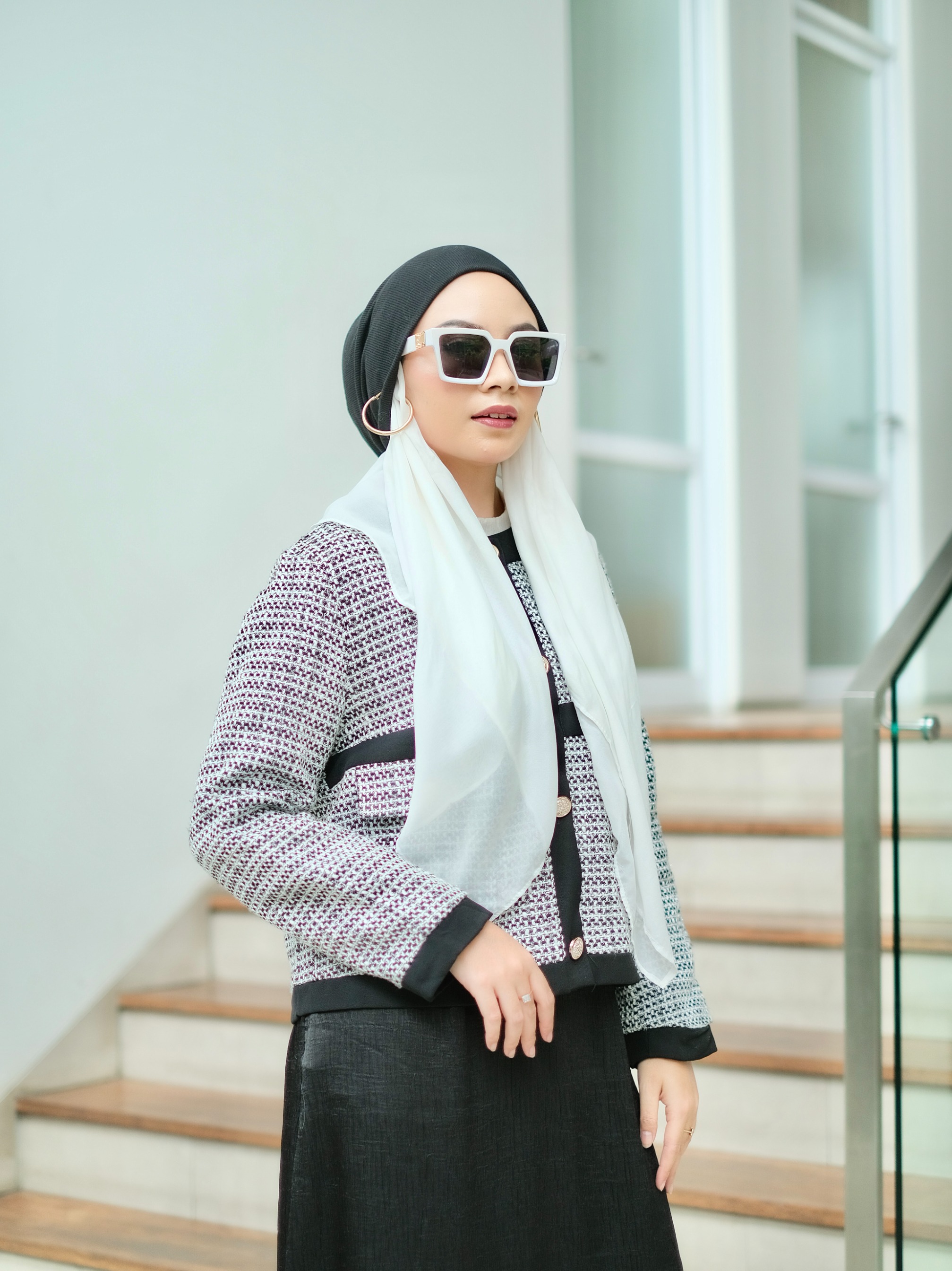 Turban Instant Winonamodest - Shadow Beanie . Turban dewasa simple bahan katun, kupluk wanita.