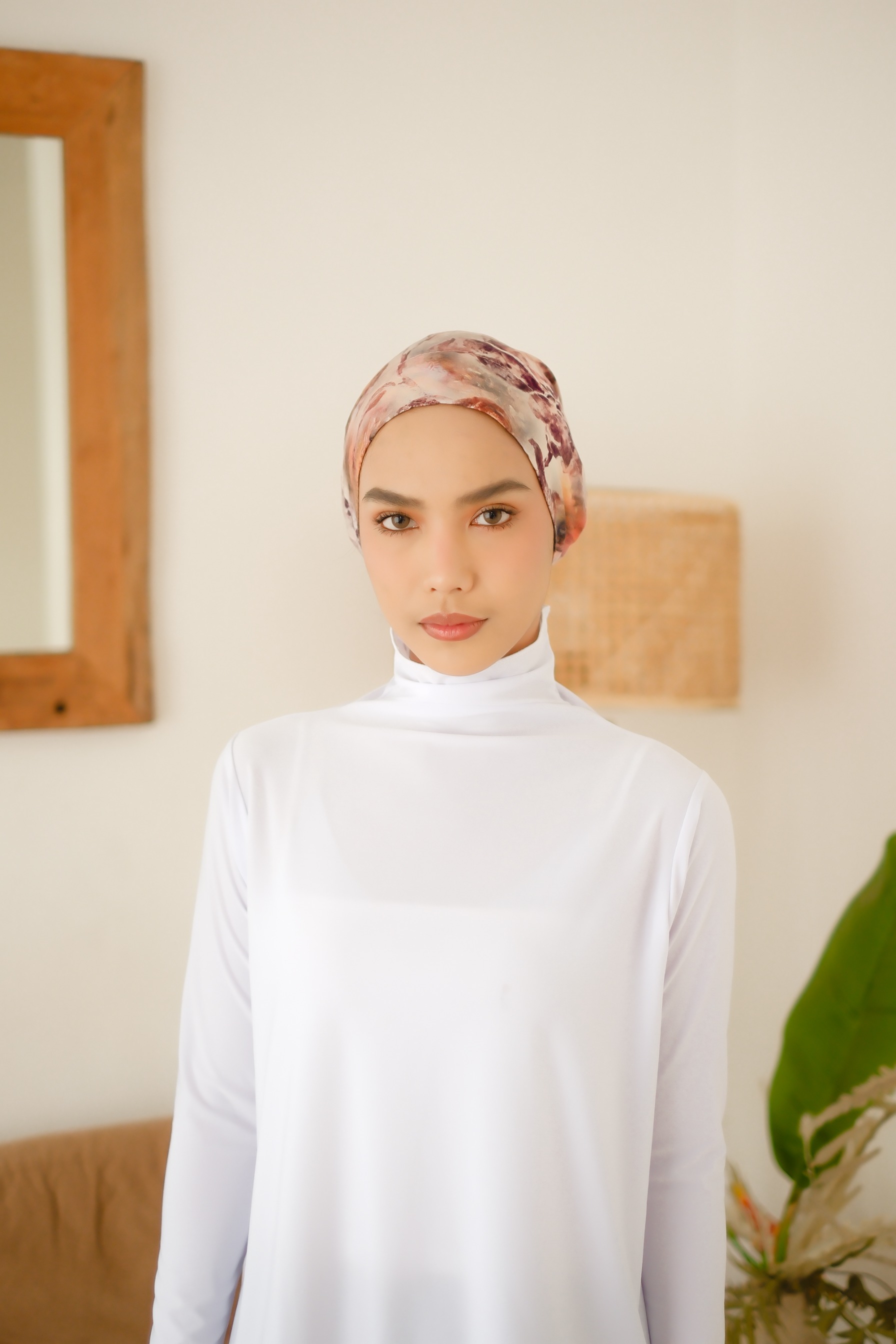 Winonamodest - Sofia Cotton Cap Instant Brightest Series | Ciput Tali Serut | Aksesoris Hijab | Turban Olahraga Yoga Motif Dewasa
