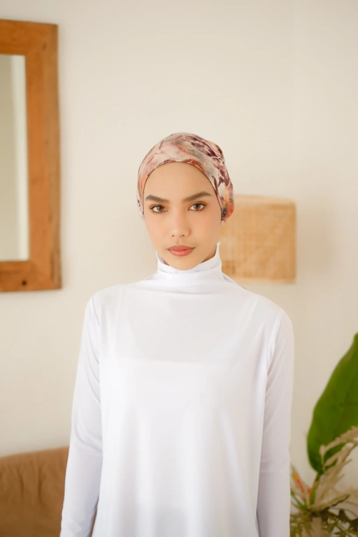 Image of Winonamodest - Sofia Cotton Cap Instant Brightest Series | Ciput Tali Serut | Aksesoris Hijab | Turban Olahraga Yoga Motif Dewasa