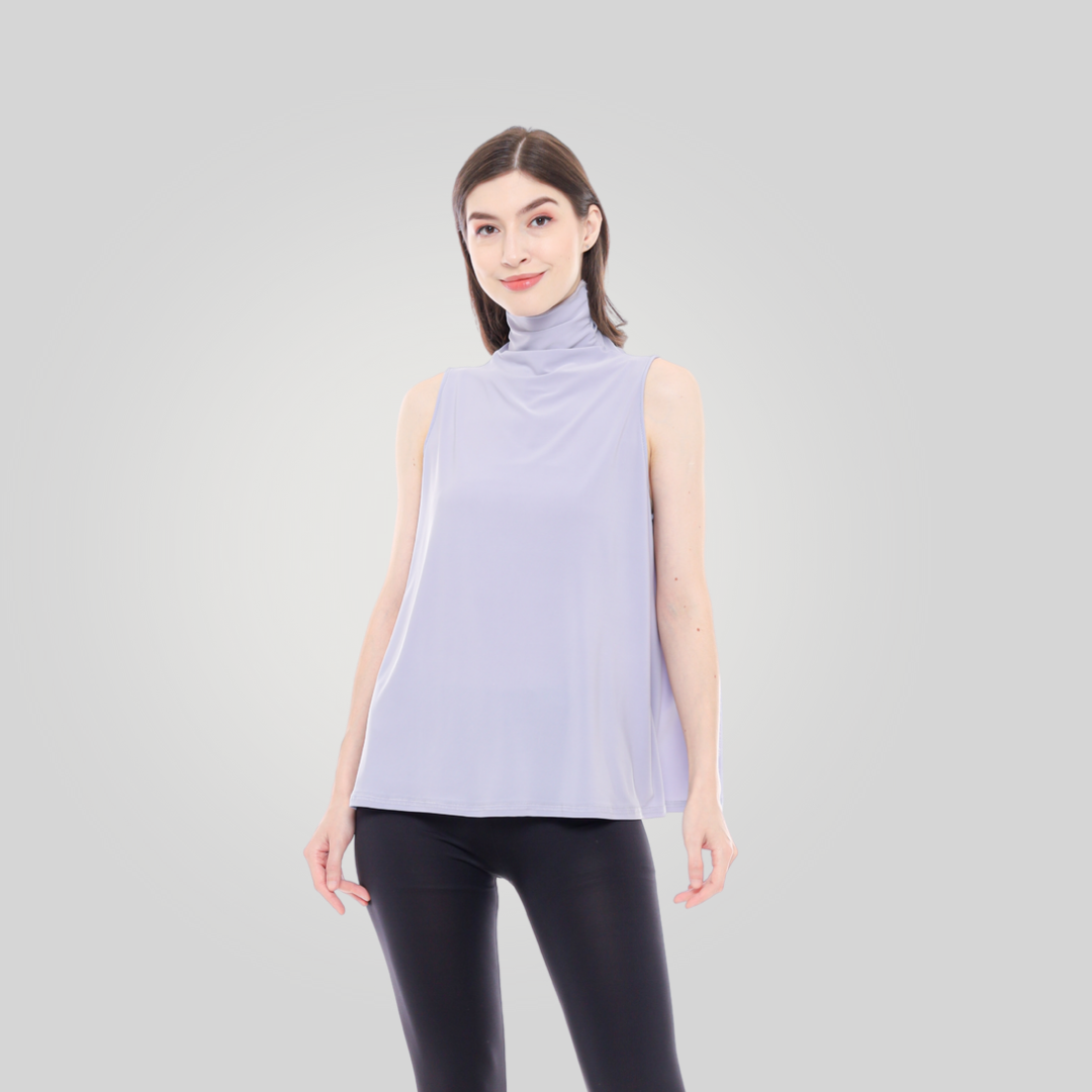 Sleeveless Turltleneck Inner Slim Look BRONWYN - Inner turtleneck tanpa lengan tidak ketat ukuran Big Size