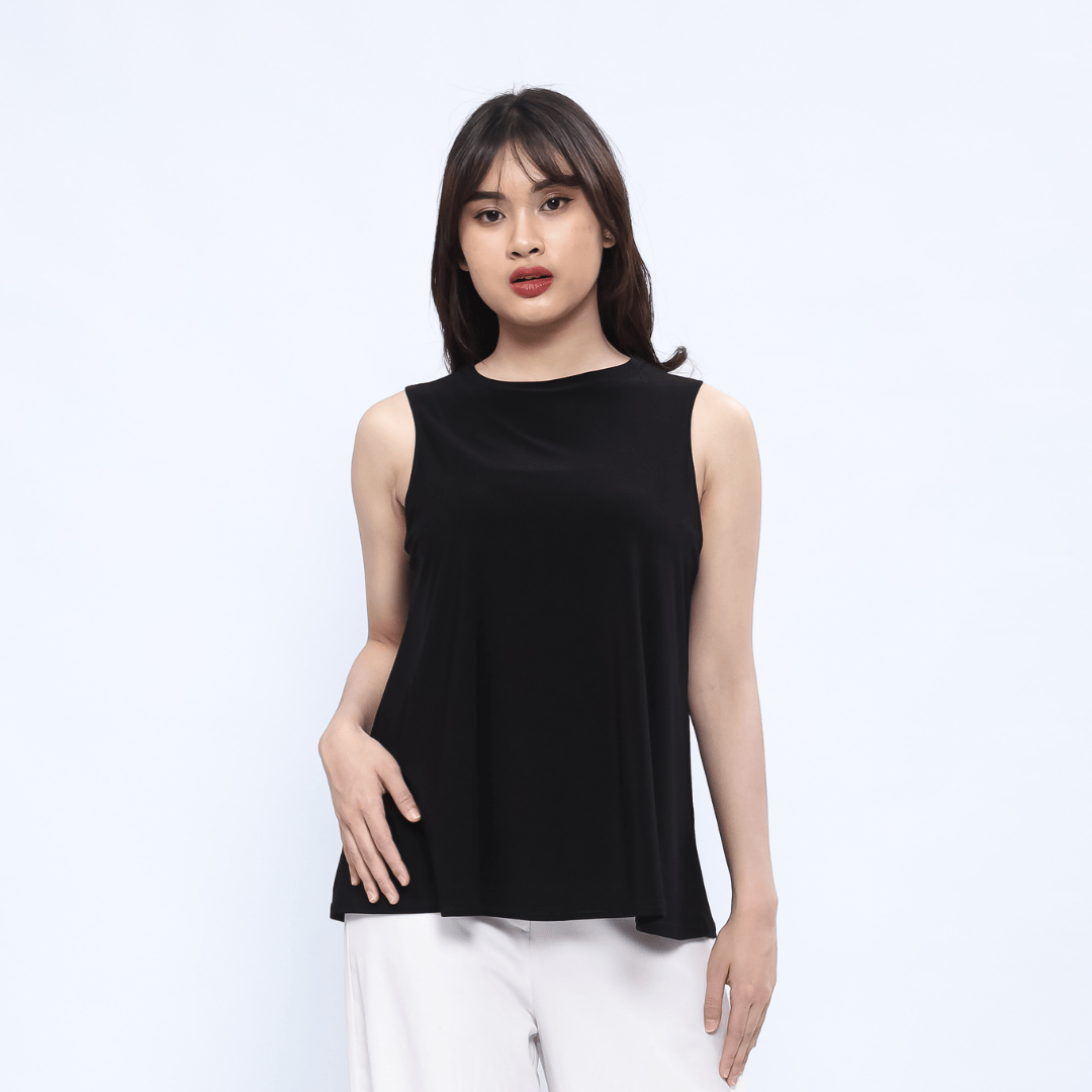 Winonamodest - Bronwyn Sleeveless Roundneck Inner Slim Look Manset Kerah Tanpa Lengan Bahan Spandex Jersey
