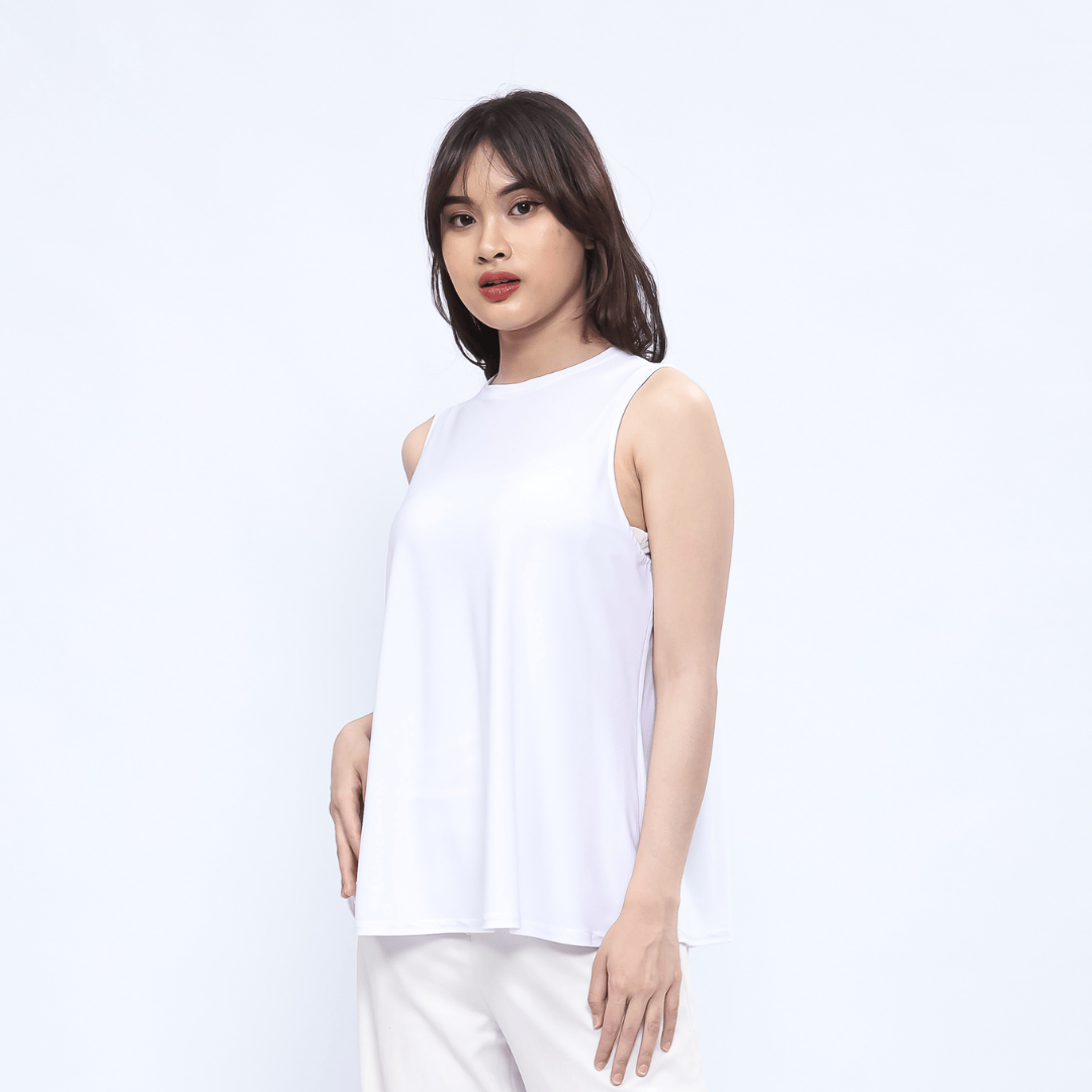 Winonamodest - Bronwyn Sleeveless Roundneck Inner Slim Look Manset Kerah Tanpa Lengan Bahan Spandex Jersey