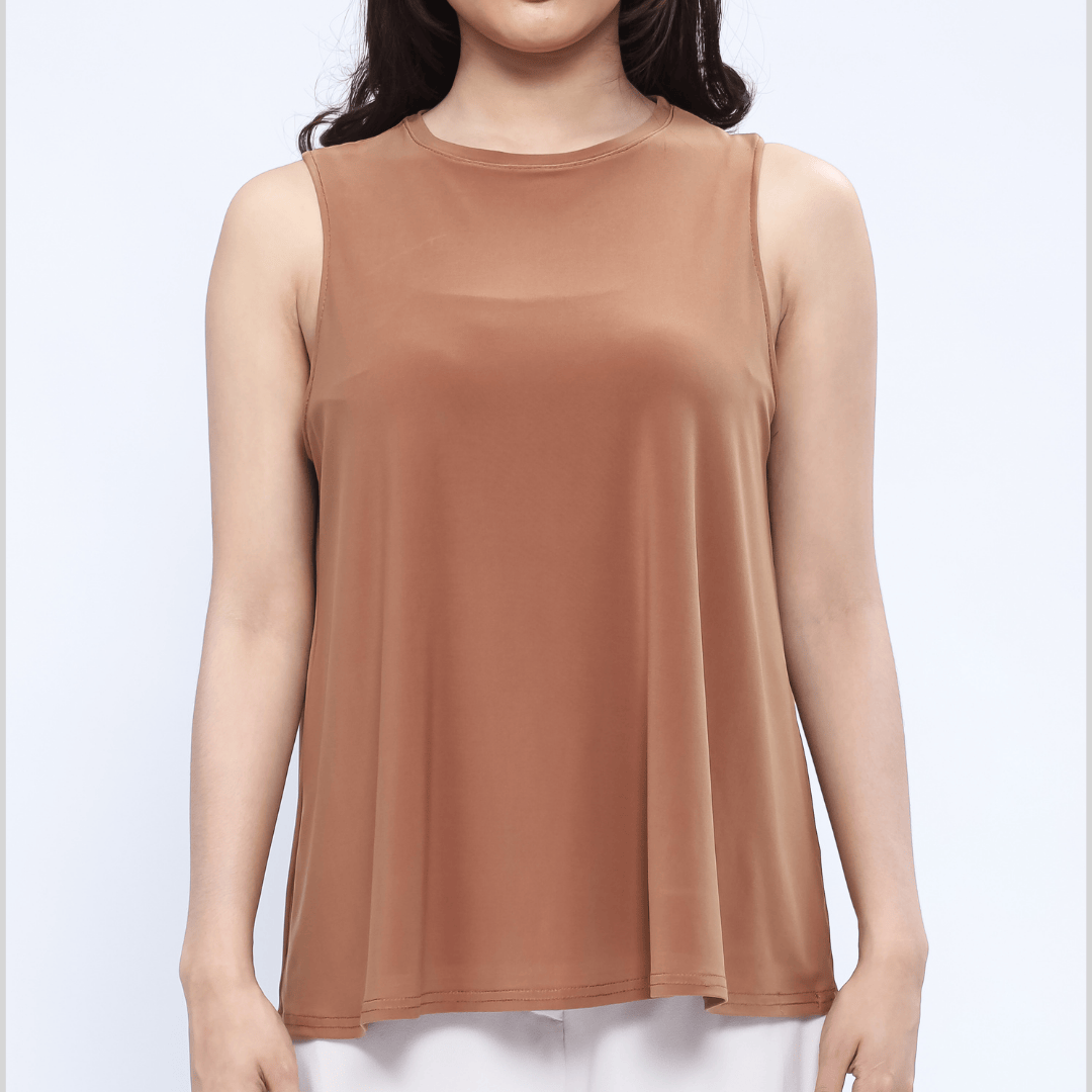 Winonamodest - Bronwyn Sleeveless Roundneck Inner Slim Look Manset Kerah Tanpa Lengan Bahan Spandex Jersey