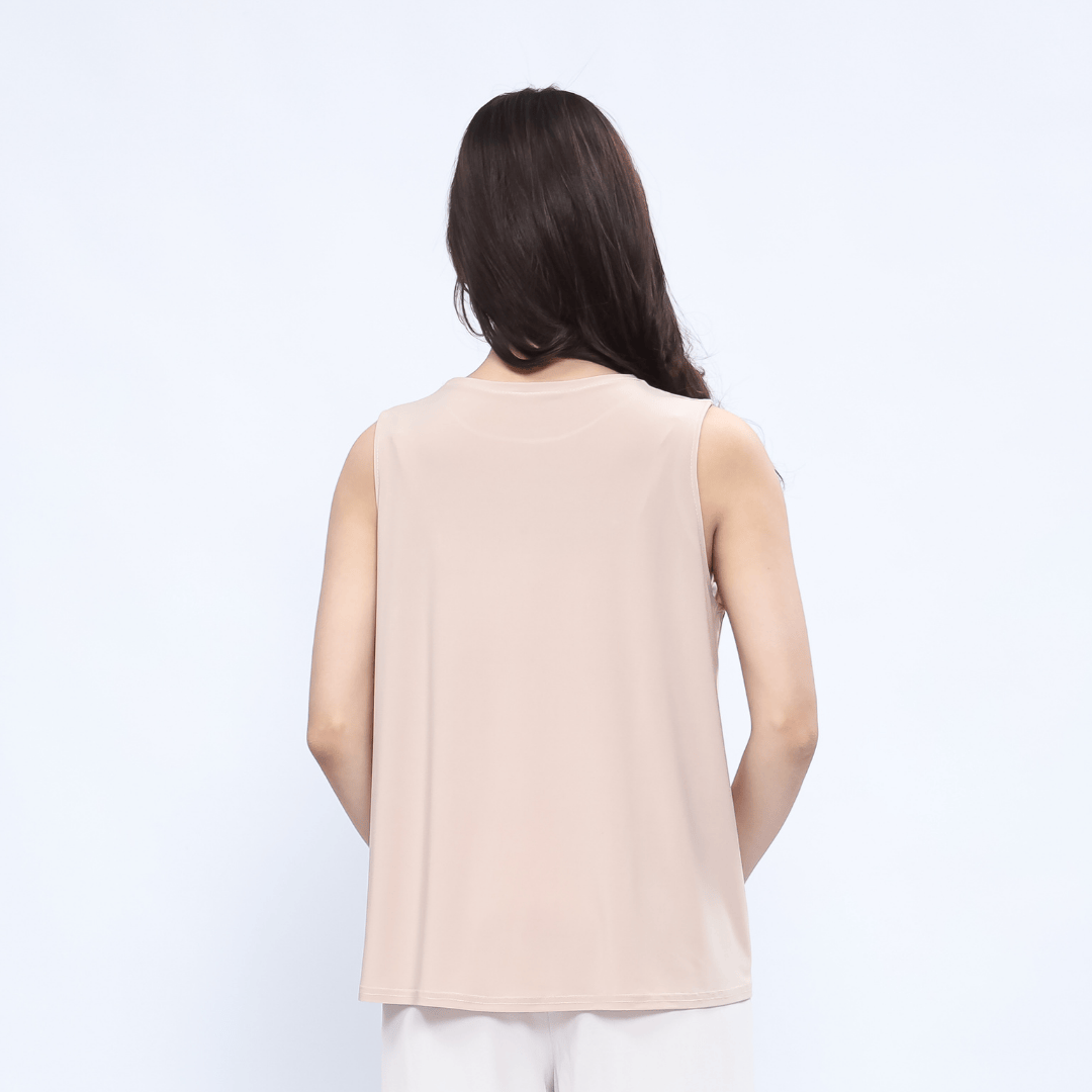 Winonamodest - Bronwyn Sleeveless Roundneck Inner Slim Look Manset Kerah Tanpa Lengan Bahan Spandex Jersey