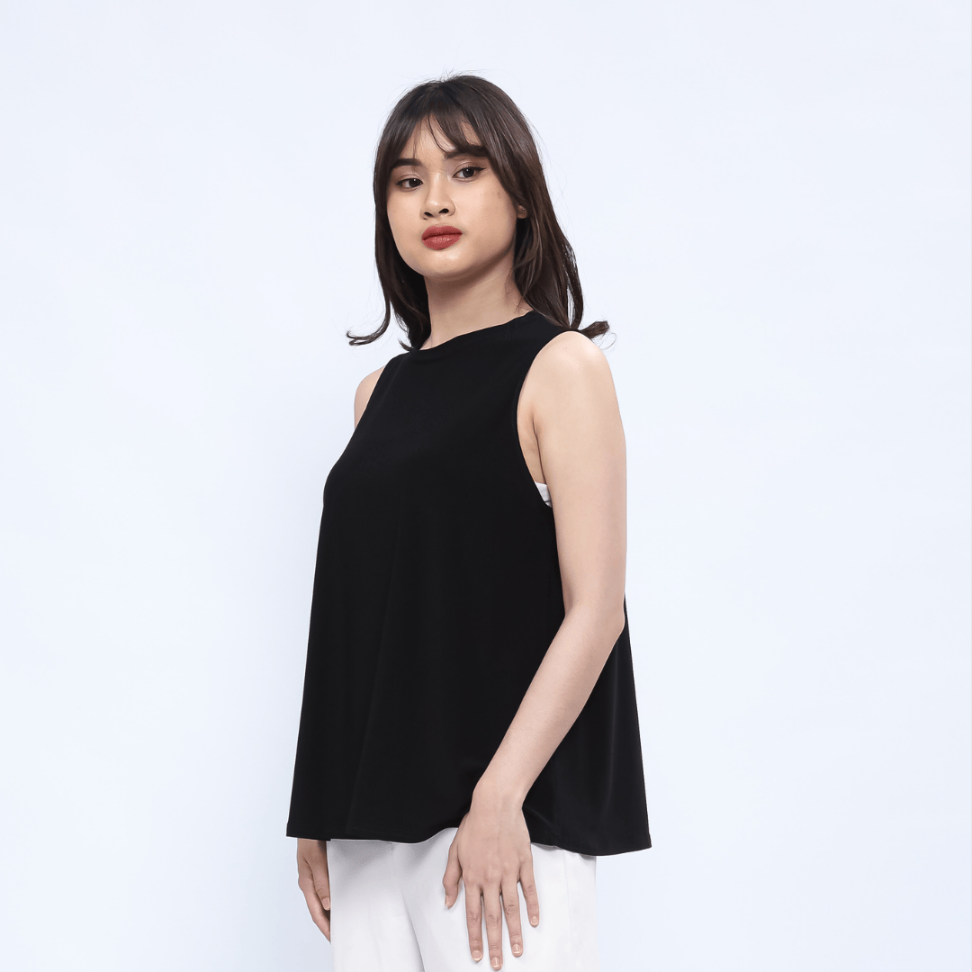 Winonamodest - Bronwyn Sleeveless Roundneck Inner Slim Look Manset Kerah Tanpa Lengan Bahan Spandex Jersey