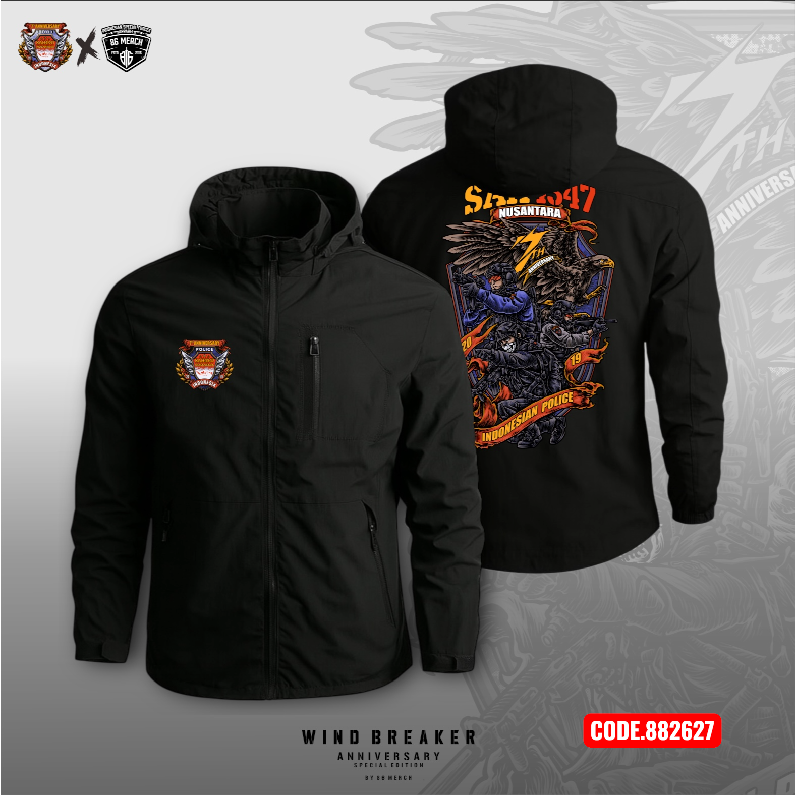 JAKET WINDBREAKER SAH4347 7TH ANNIVERSARY