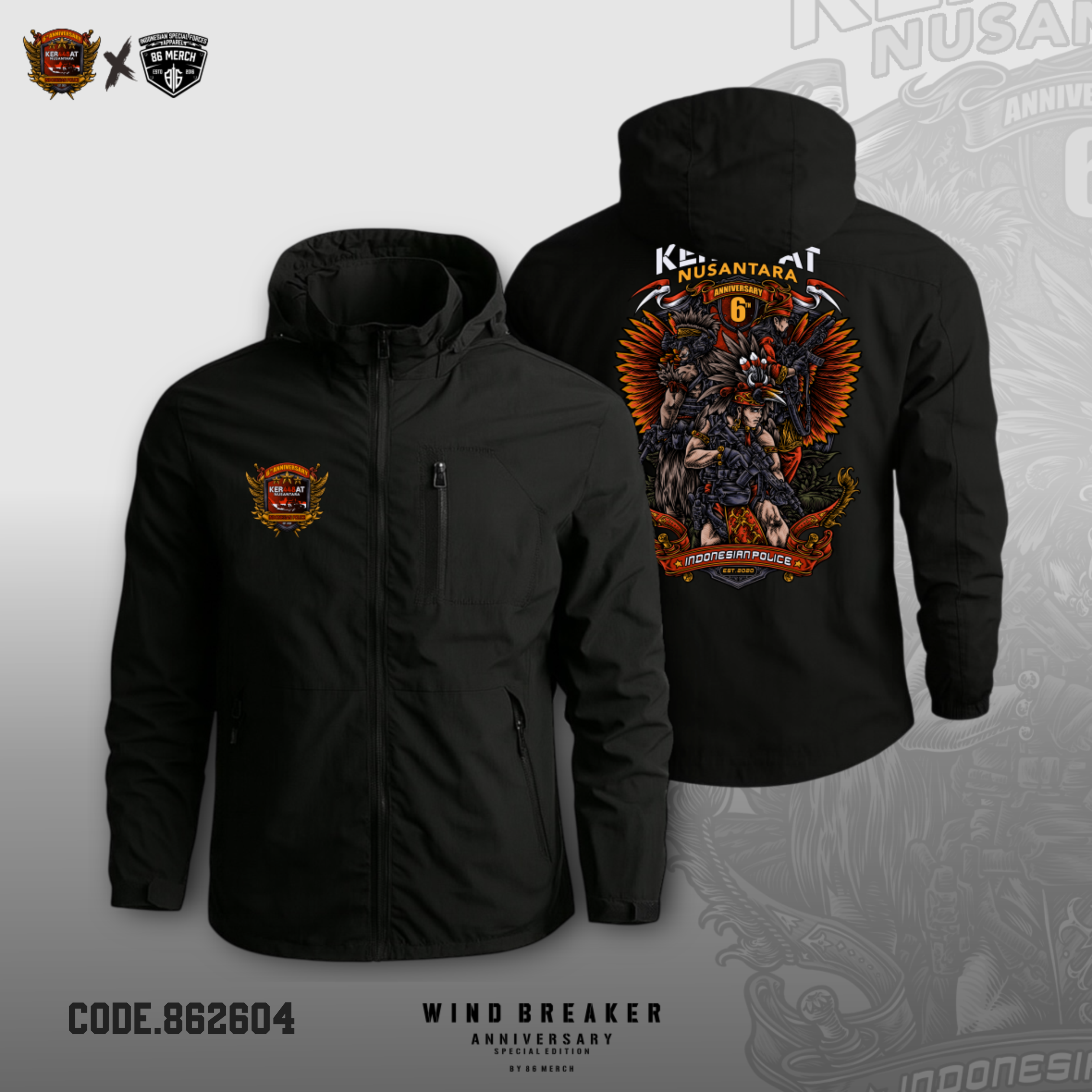 JAKET WINDBREAKER KER448AT 6th ANNIVERSARY 862604