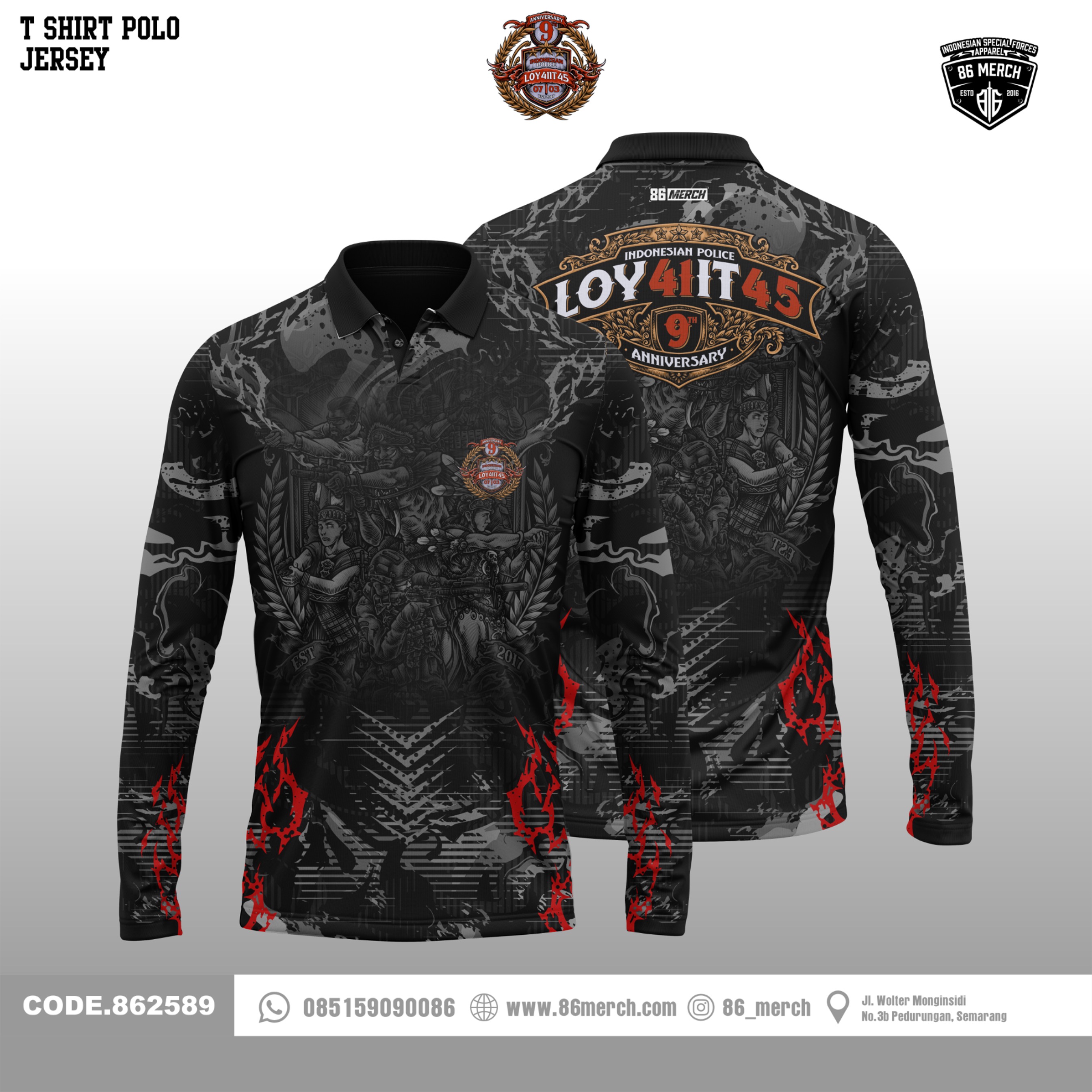 POLOSHIRT JERSEY LOY41IT45 9th ANNIVERSARY