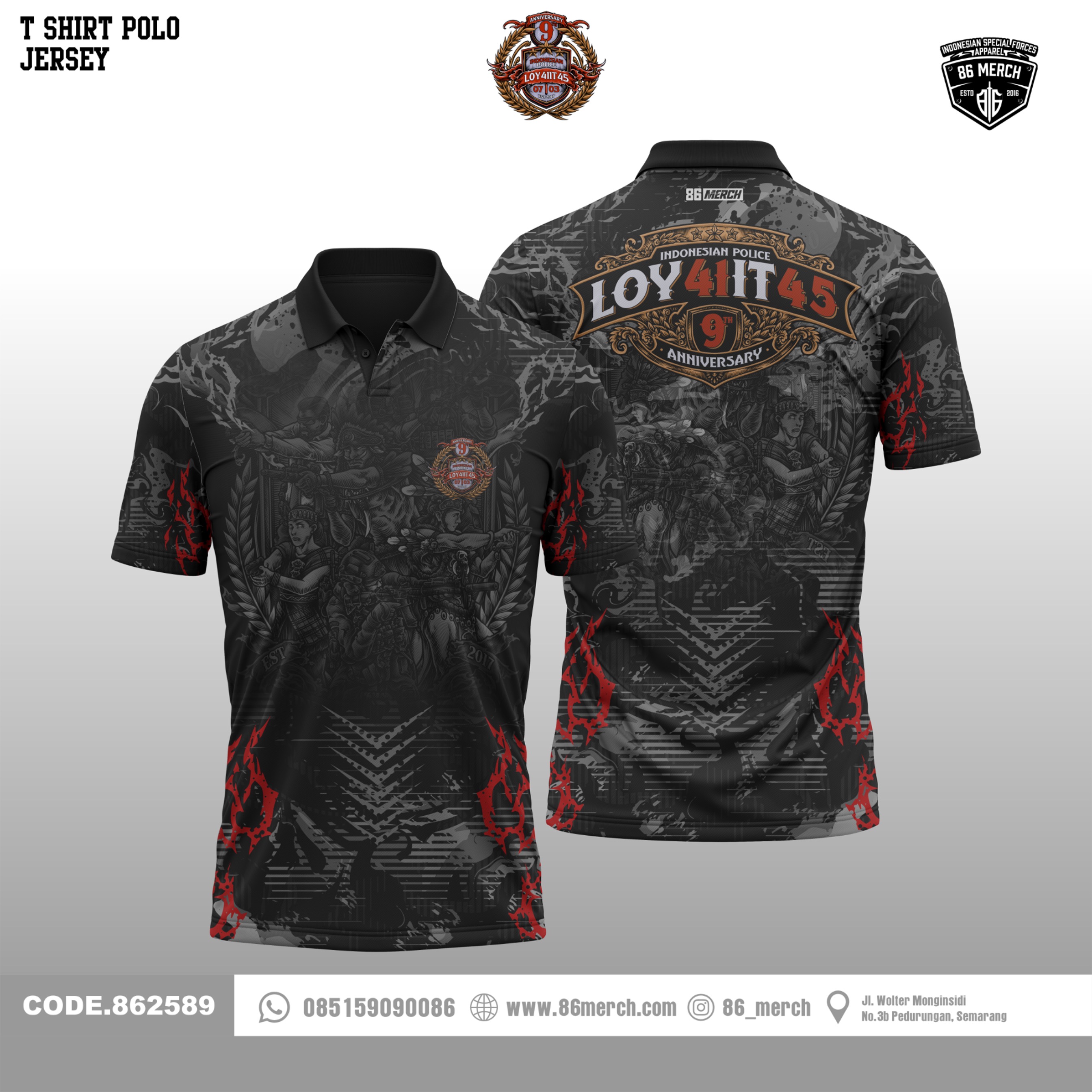 POLOSHIRT JERSEY LOY41IT45 9th ANNIVERSARY