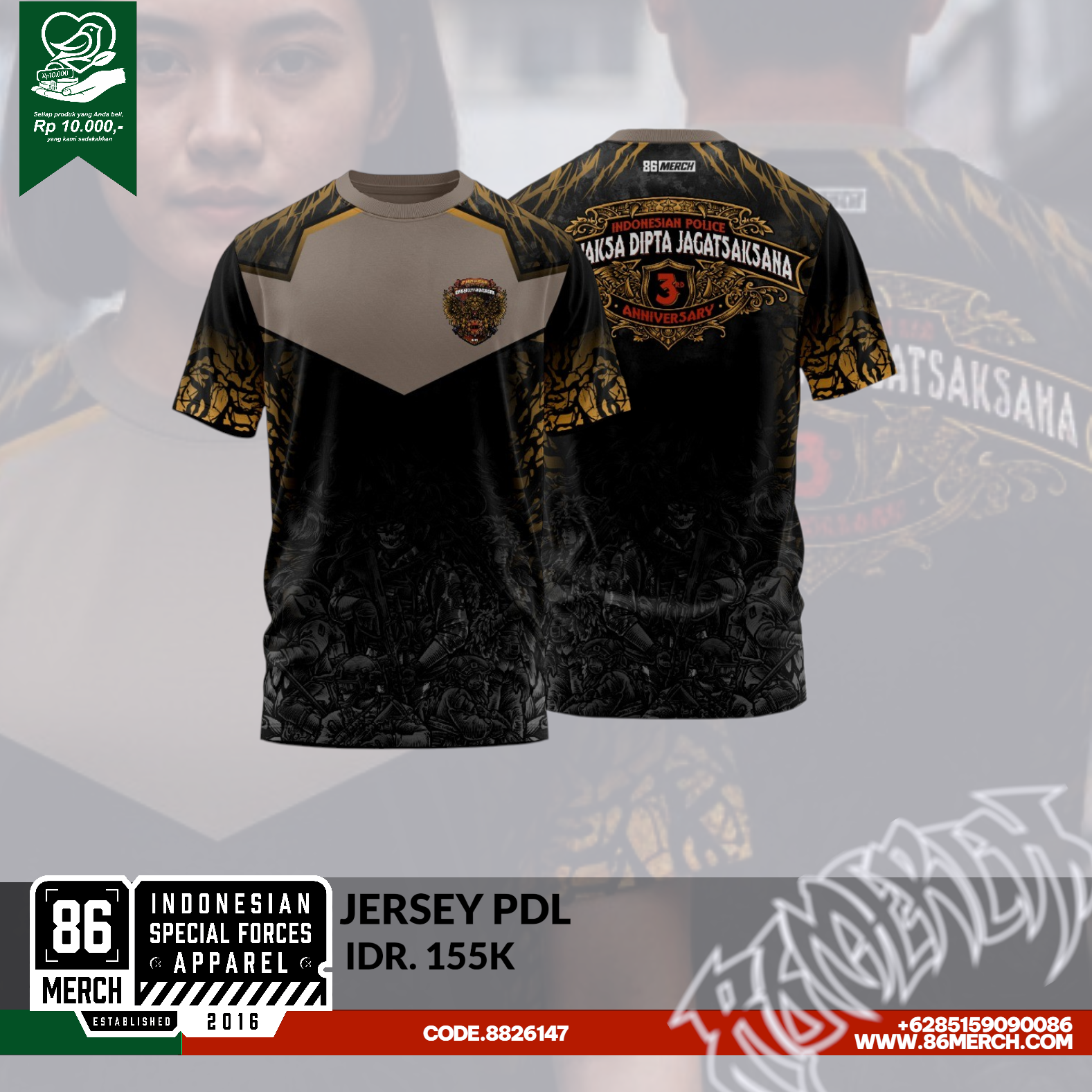JERSEY PDL  ADHYAKSA DIPTA JAGATSAKSANA 3th ANNIV