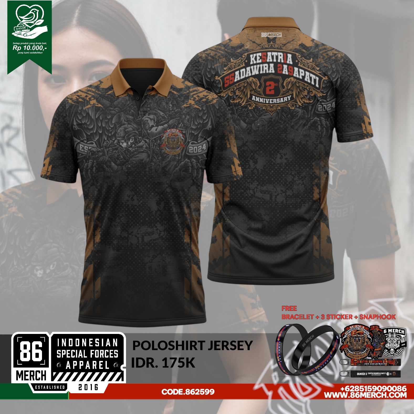 POLOSHIRT JERSEY KESATRIASADAWIRA 2nd ANNIVERSARY
