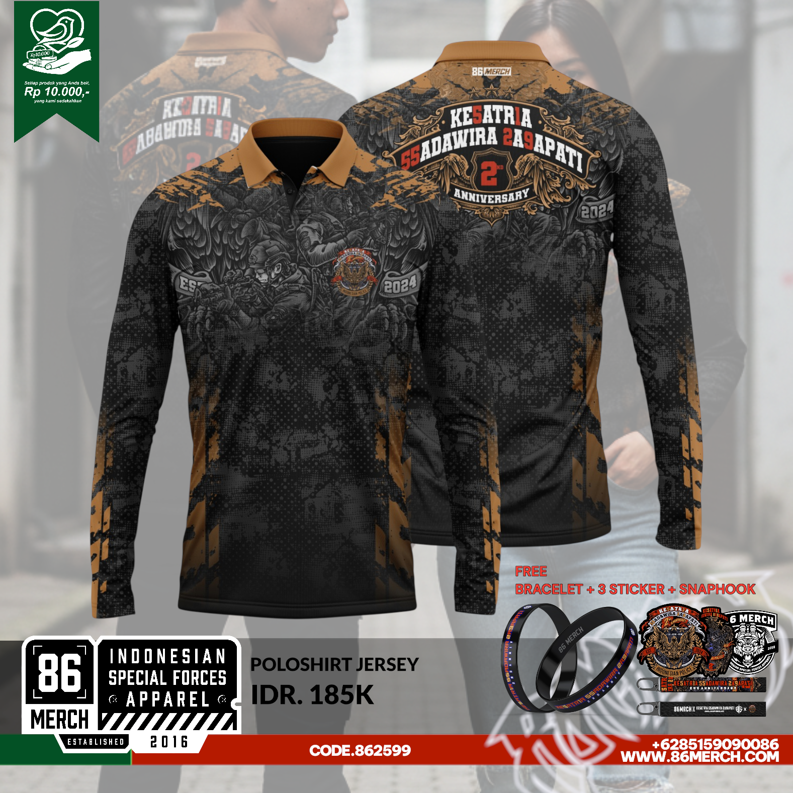 POLOSHIRT JERSEY KESATRIASADAWIRA 2nd ANNIVERSARY