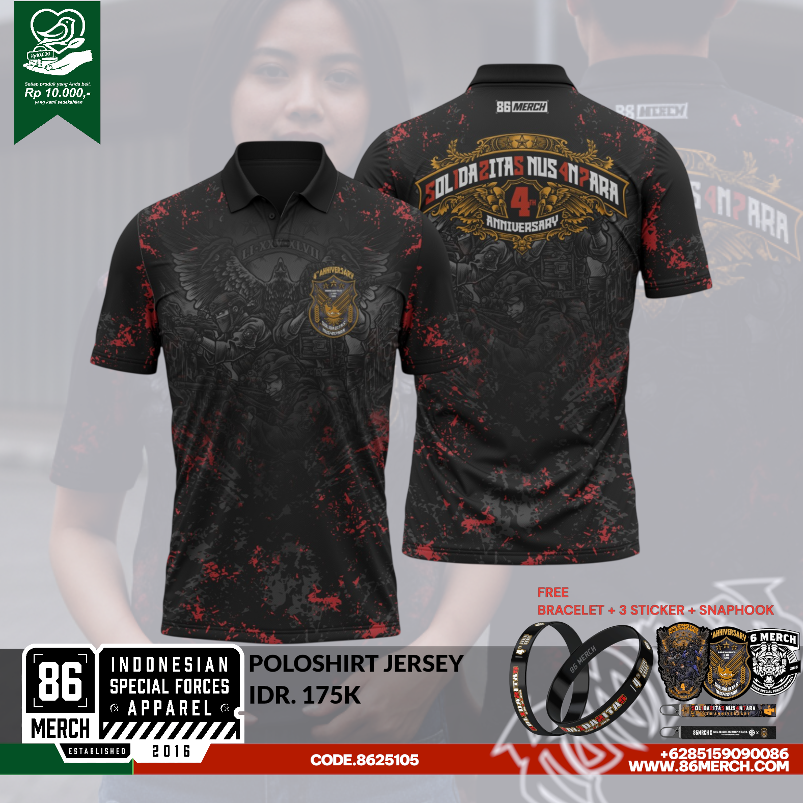 POLOSHIRT JERSEY SOLIDARITAS 4TH ANNIVERSARY