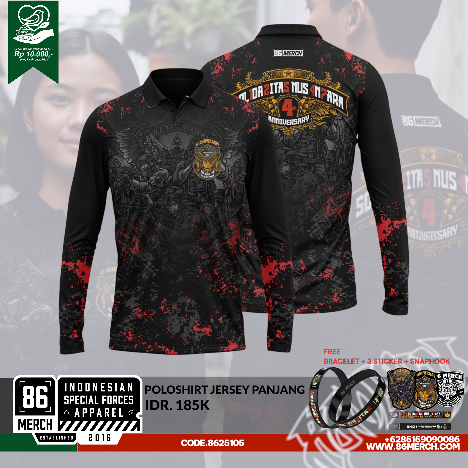 POLOSHIRT JERSEY SOLIDARITAS 4TH ANNIVERSARY