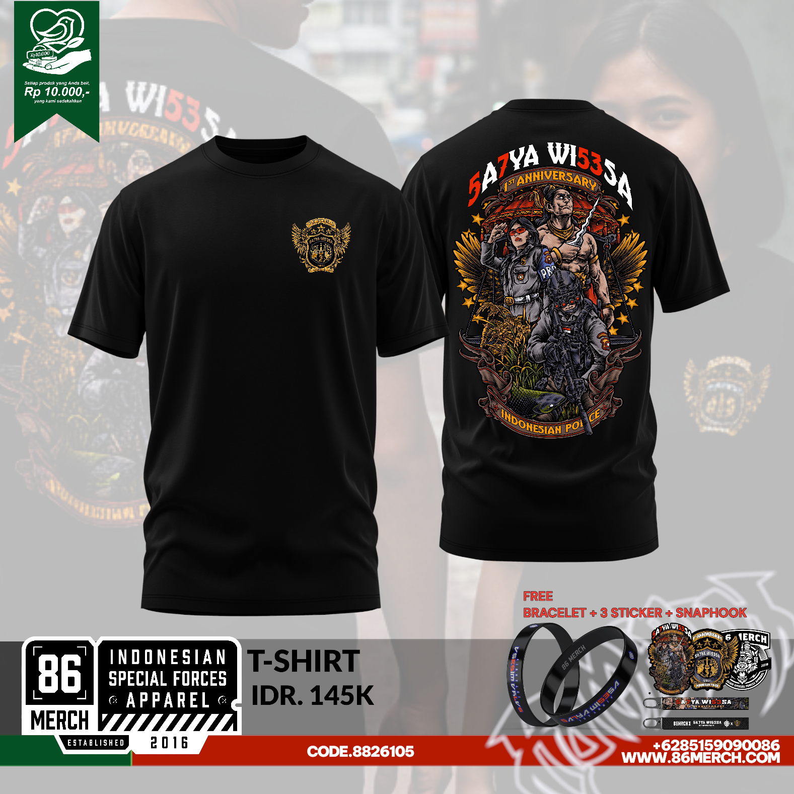 TSHIRT SATYA WISESA 1ST ANNIVERSARY