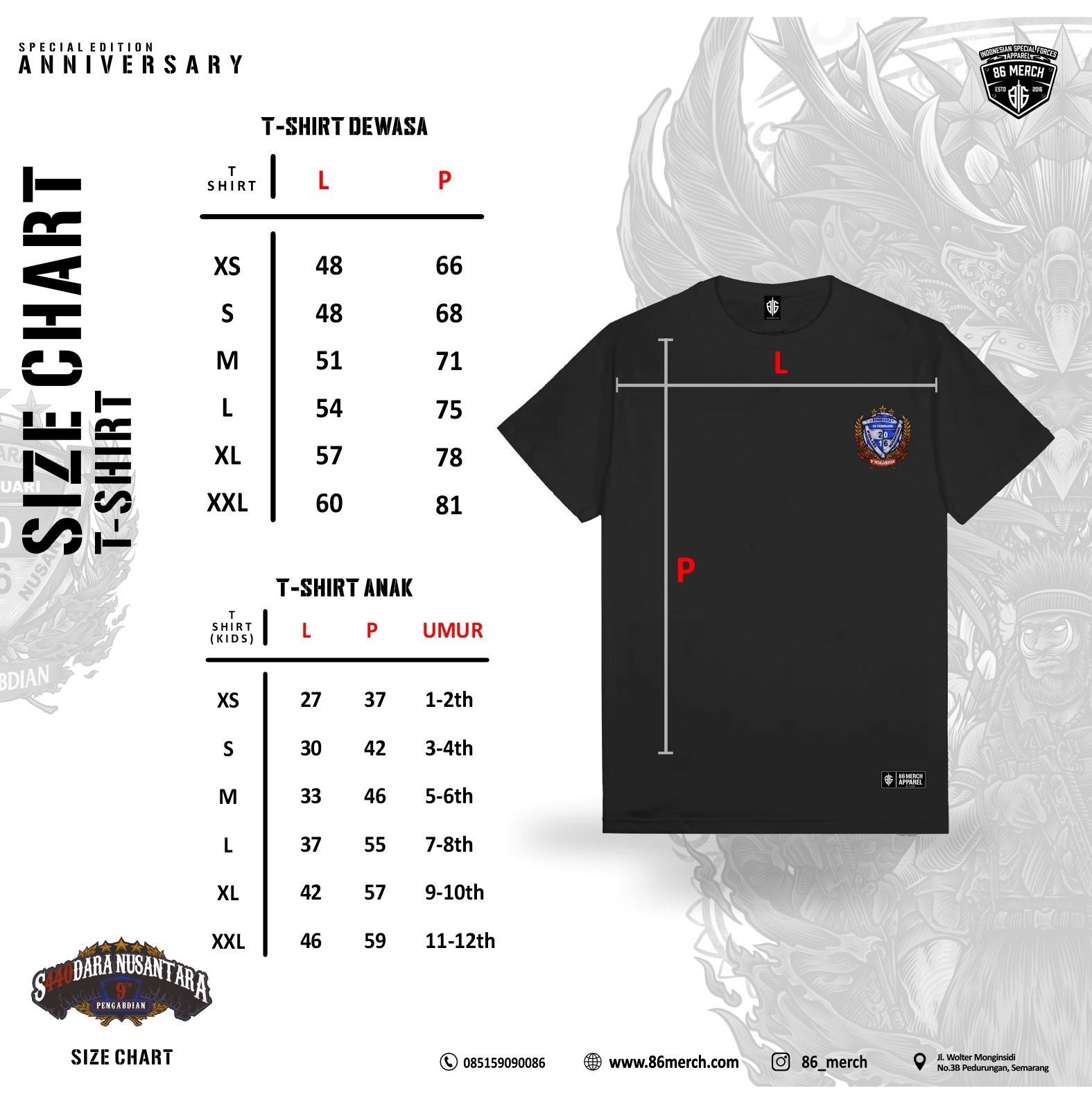 TSHIRT S440DARA 10th ANNIVERSARY