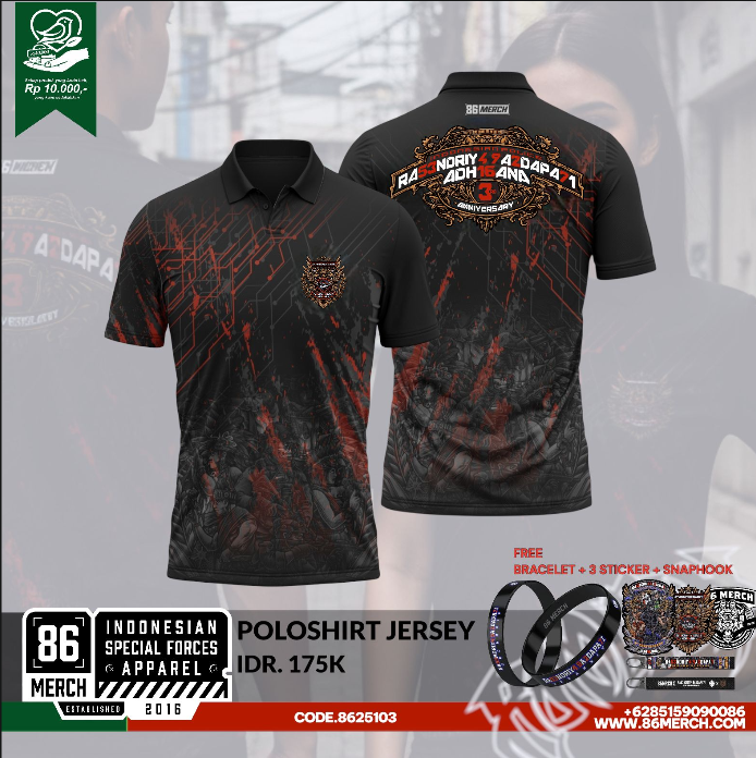 POLOSHIRT JERSEY RA53NDRIY4 9A2DAPA7I ADH16ANA 3TH ANNIVERSARY