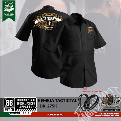 Image of KEMEJA TACTICAL BHRAJA VIRAYUDHA 1 st ANNIVERSARY