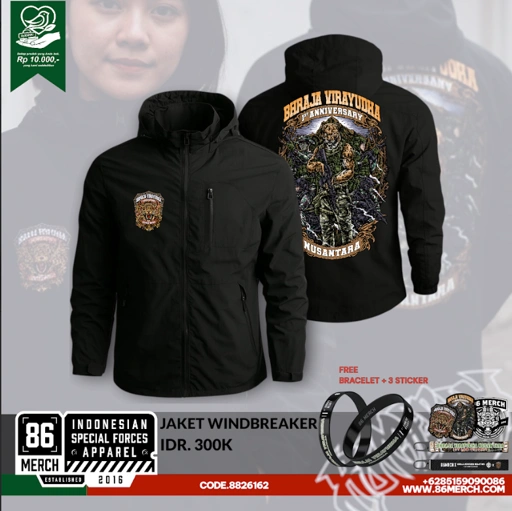 Image of JAKET WINDBREAKER BHRAJA VIRAYUDHA 1st  ANNIVERSARY 