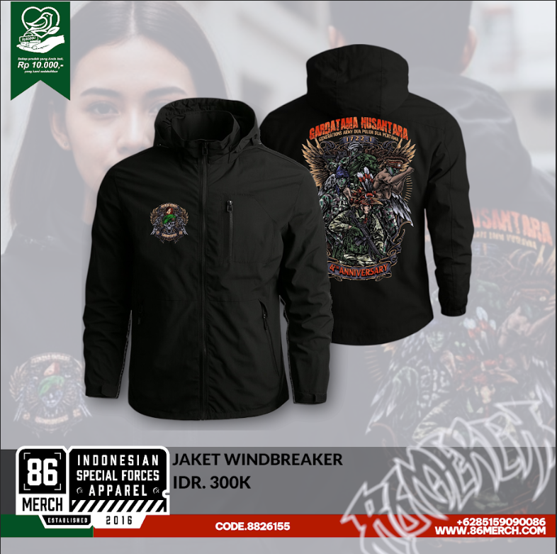 JAKET WINDBREAKER GARDATAMA NUSANTARA 4th ANNIVERSARY 