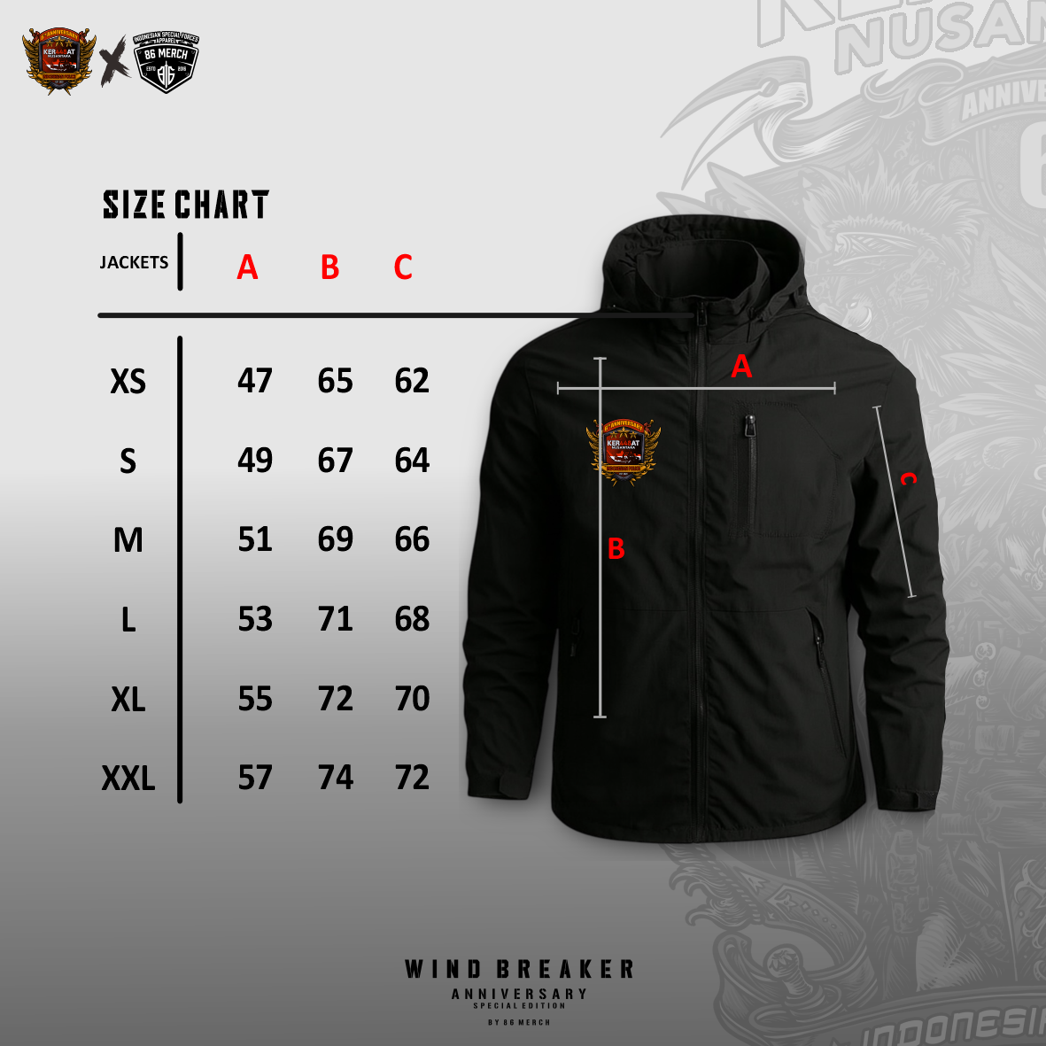 JAKET WINDBREAKER KER448AT 6th ANNIVERSARY 862604