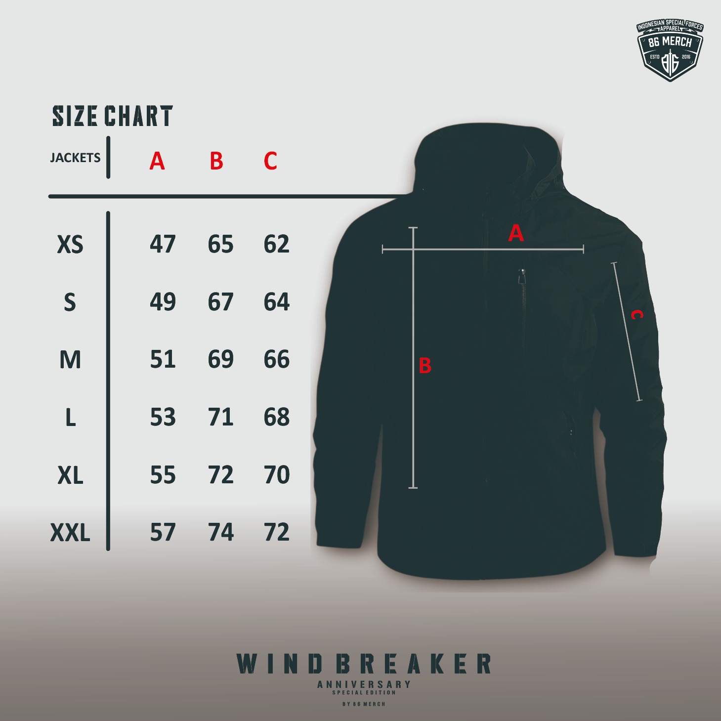 JAKET WINDBREAKER SAH4347 7TH ANNIVERSARY