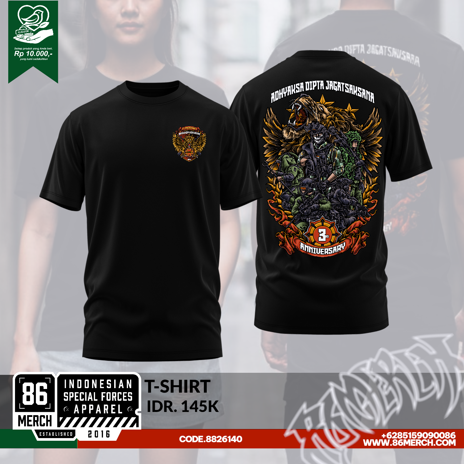 TSHIRT ADHYAKSA DIPTA JAGATSAKSANA 3th ANNIV