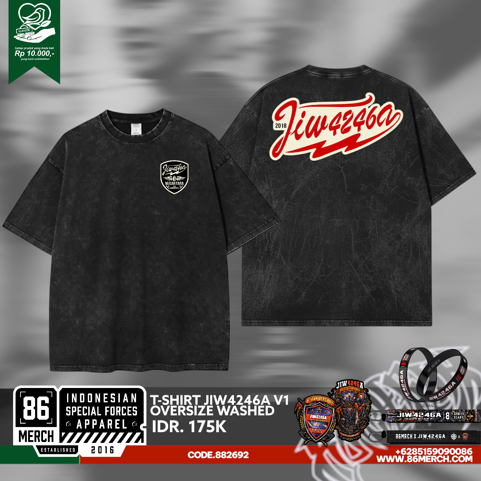 TSHIRT JIW4246A  OVERSIZE 8th ANNIVE V1
