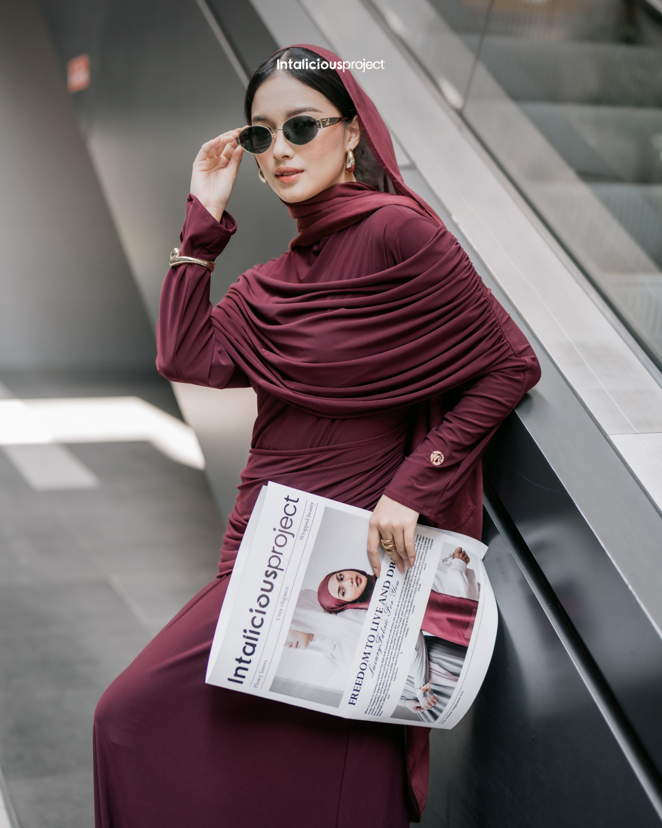 Intaliciousproject - Monalisa Dress in Merlotwine