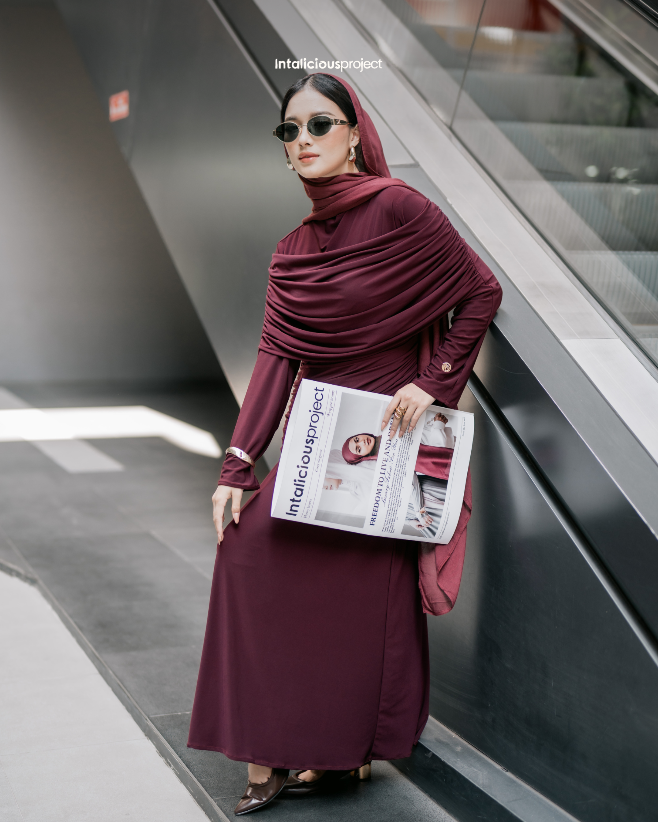 Intaliciousproject - Monalisa Dress in Merlotwine