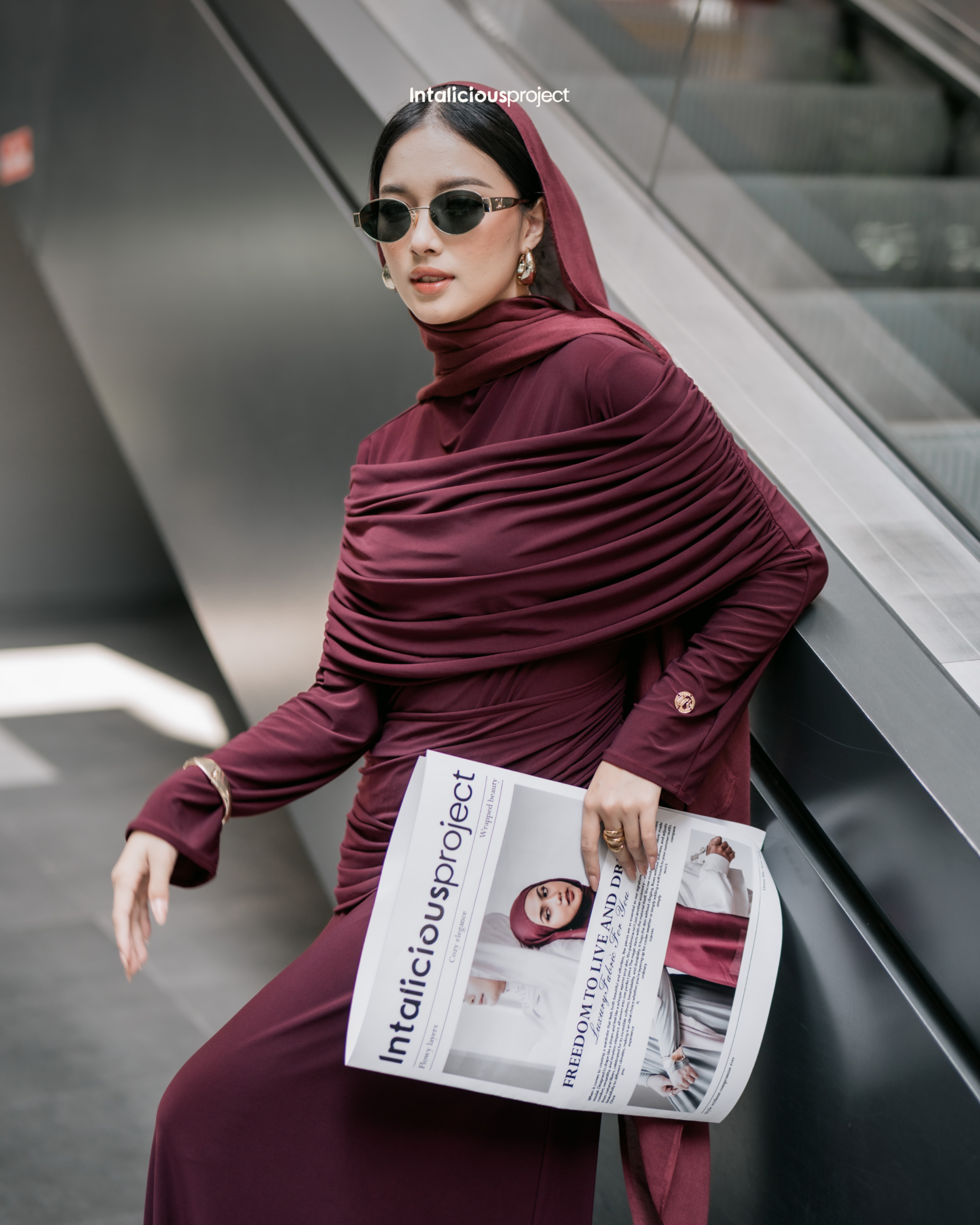 Intaliciousproject - Monalisa Dress in Merlotwine