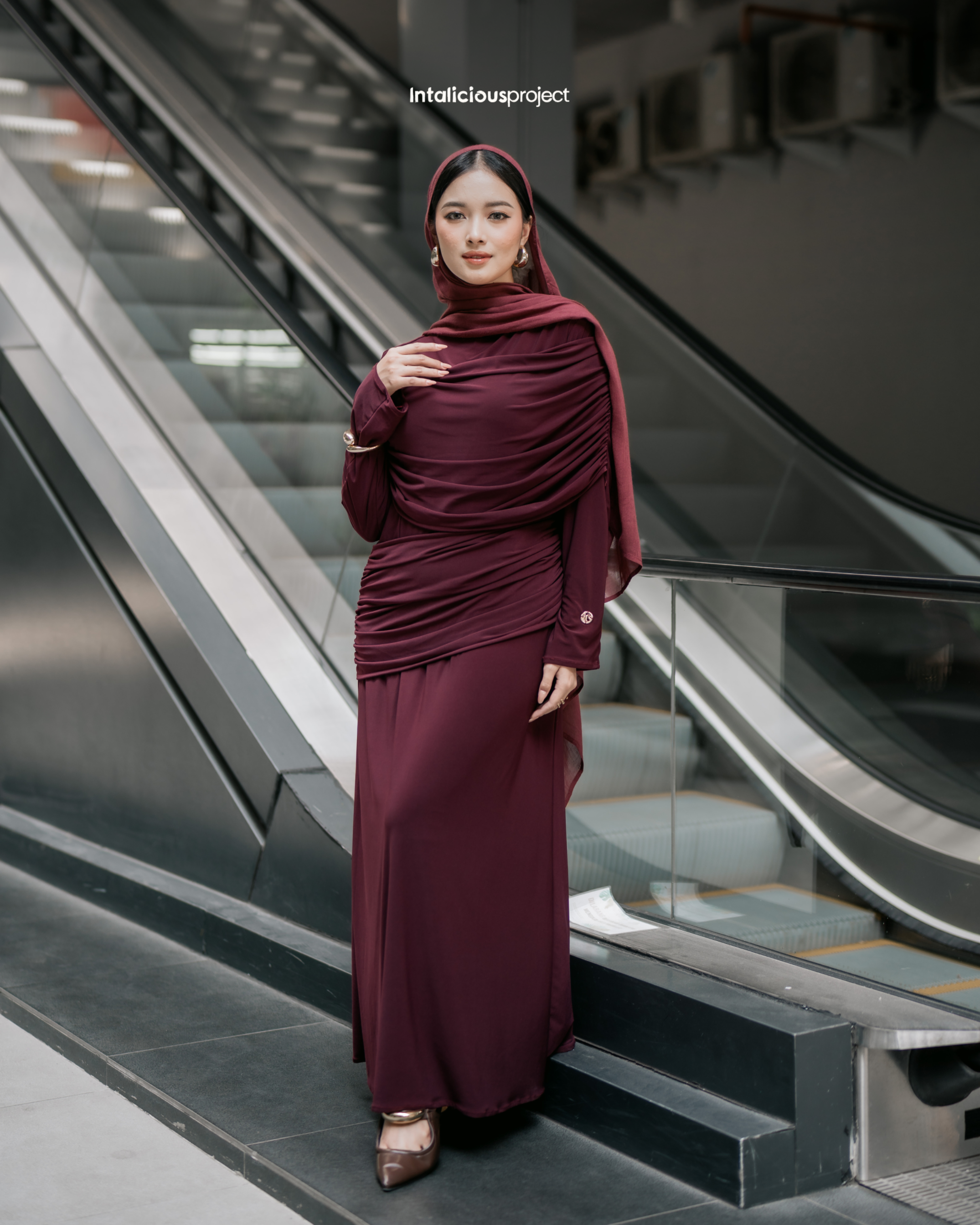 Intaliciousproject - Monalisa Dress in Merlotwine