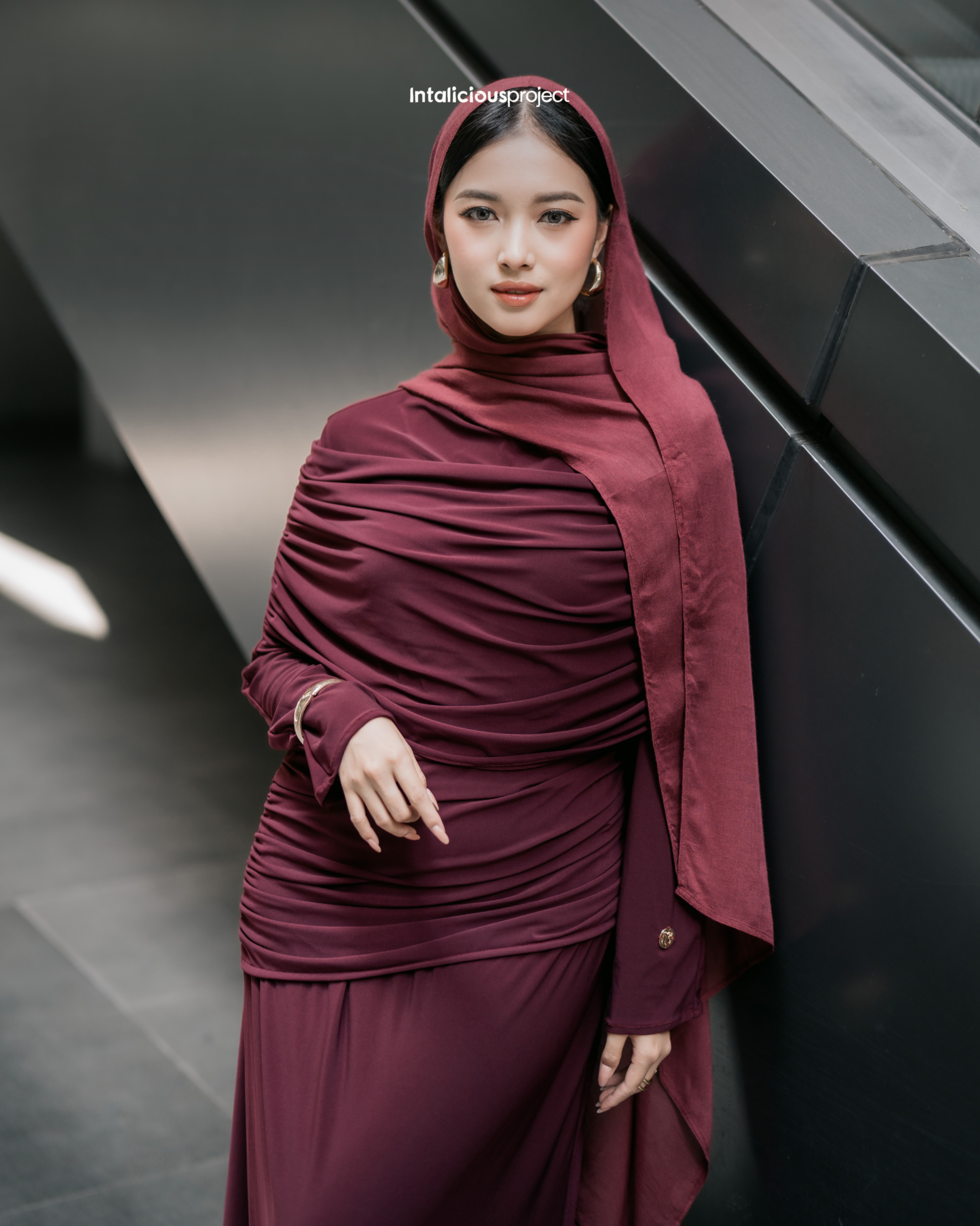 Intaliciousproject - Monalisa Dress in Merlotwine
