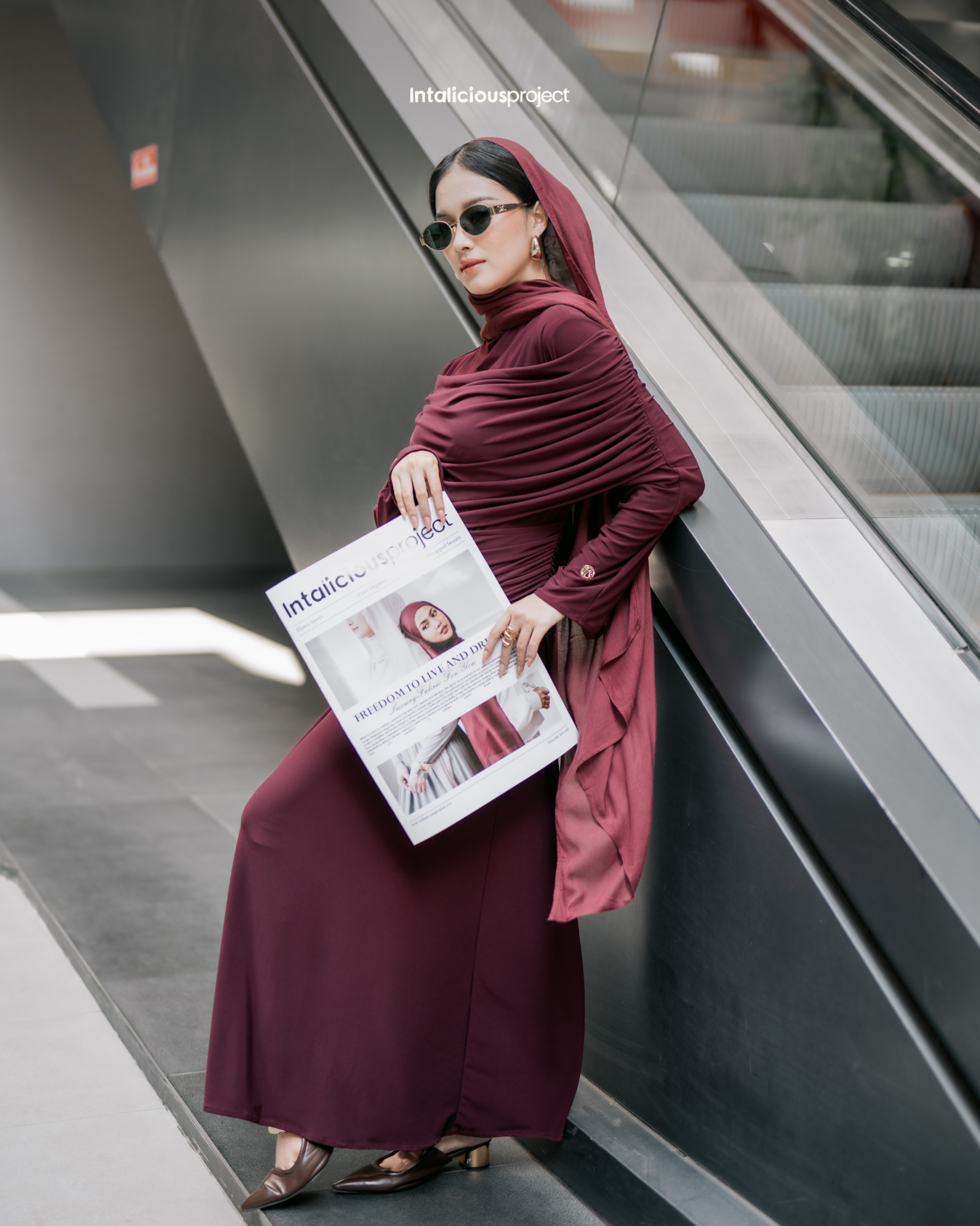 Intaliciousproject - Monalisa Dress in Merlotwine