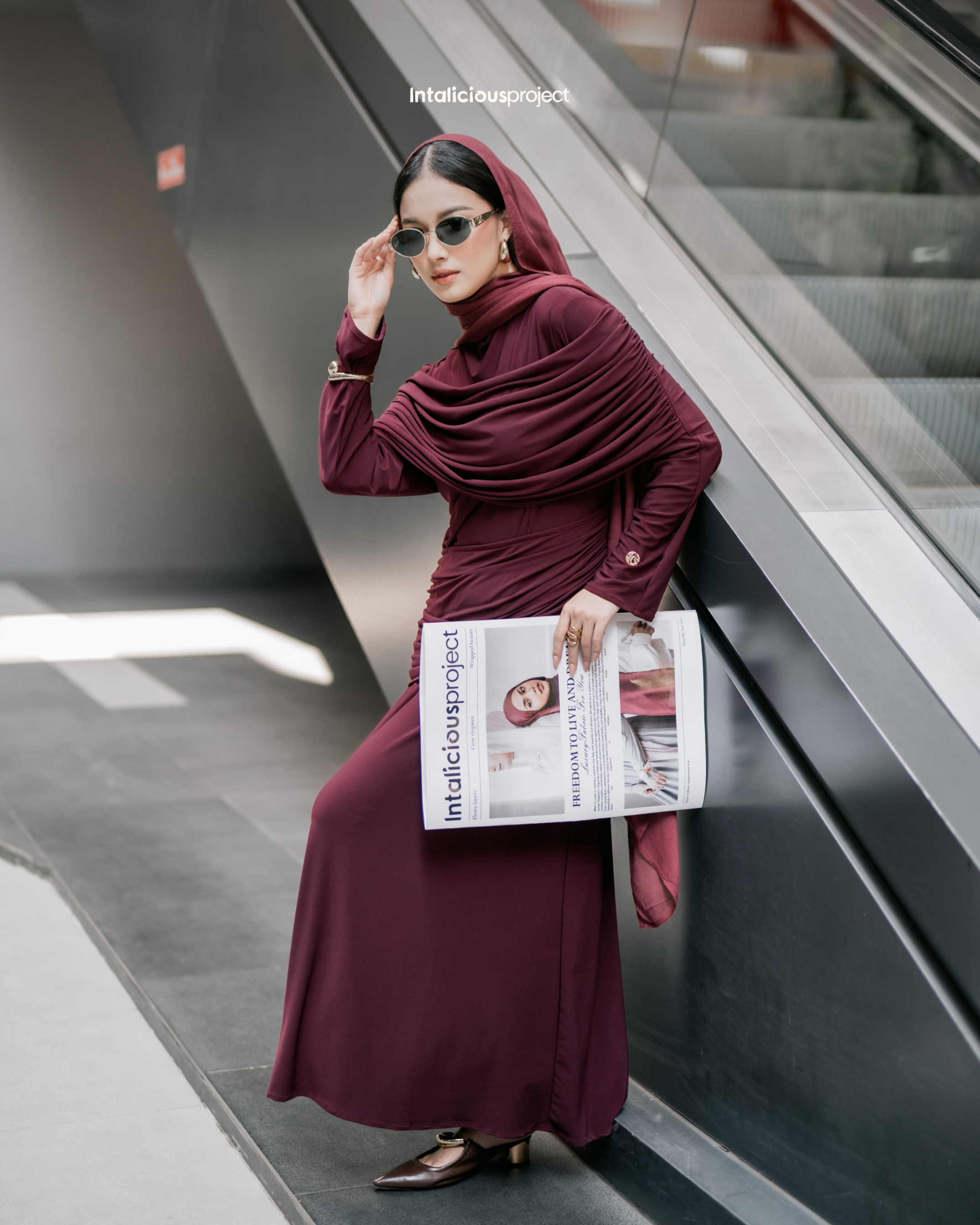 Intaliciousproject - Monalisa Dress in Merlotwine