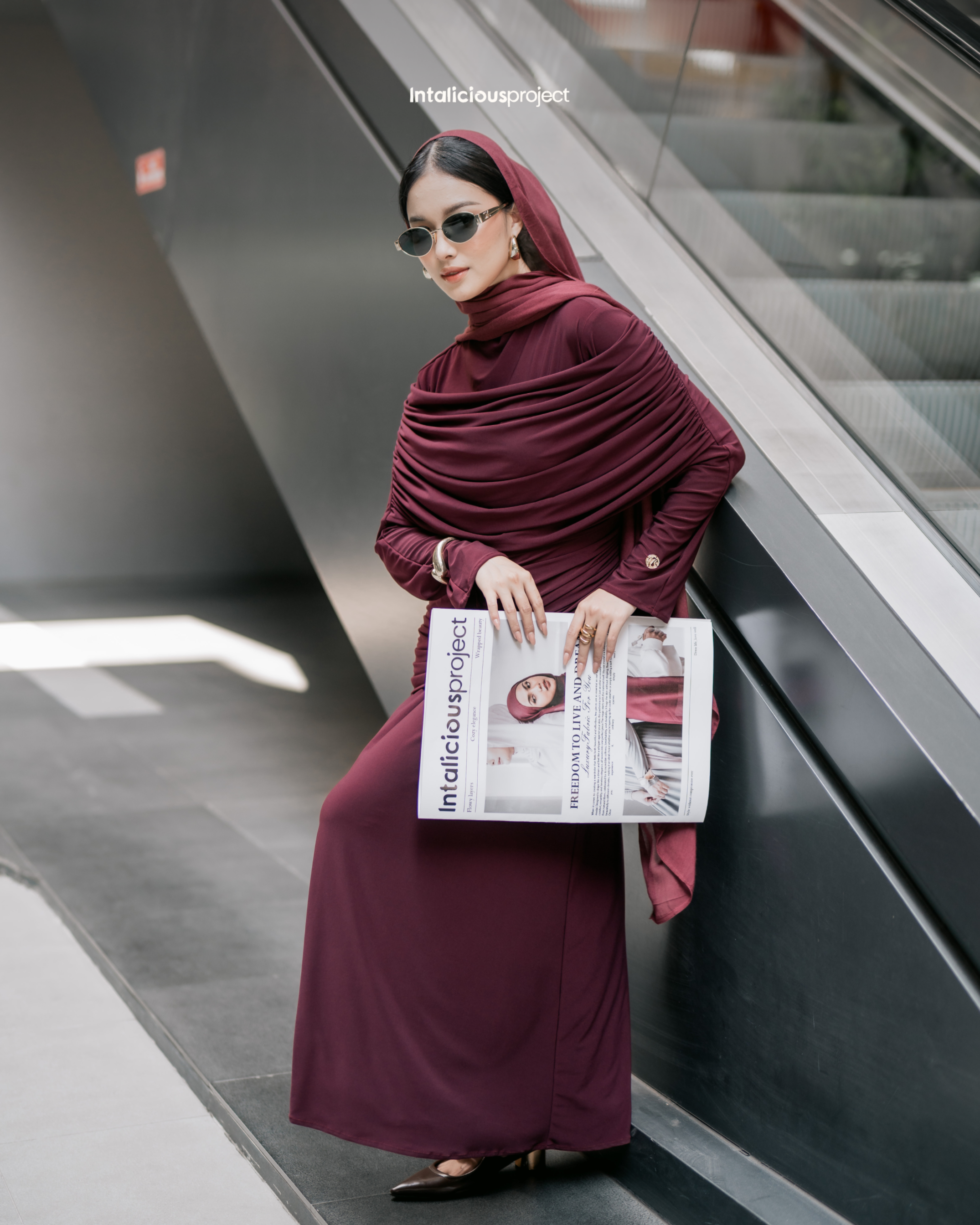 Intaliciousproject - Monalisa Dress in Merlotwine