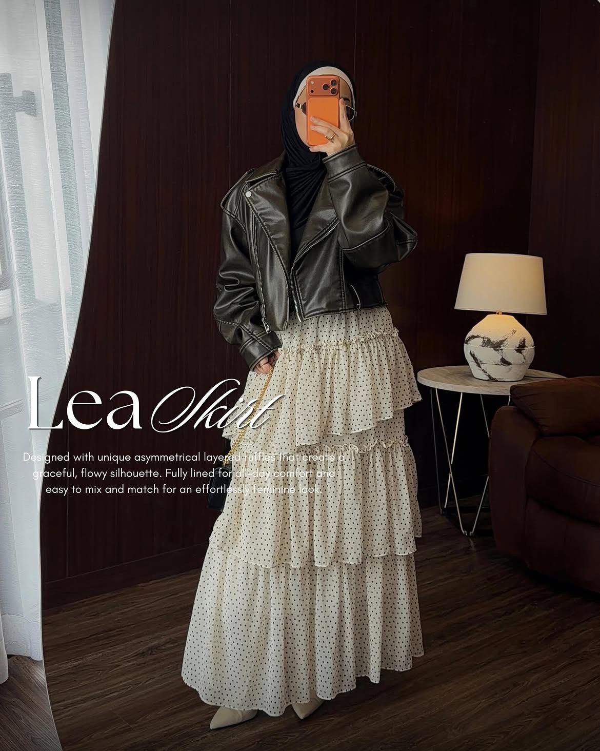 Intaliciousproject - Lea Series Skirt in Vanilla Dots