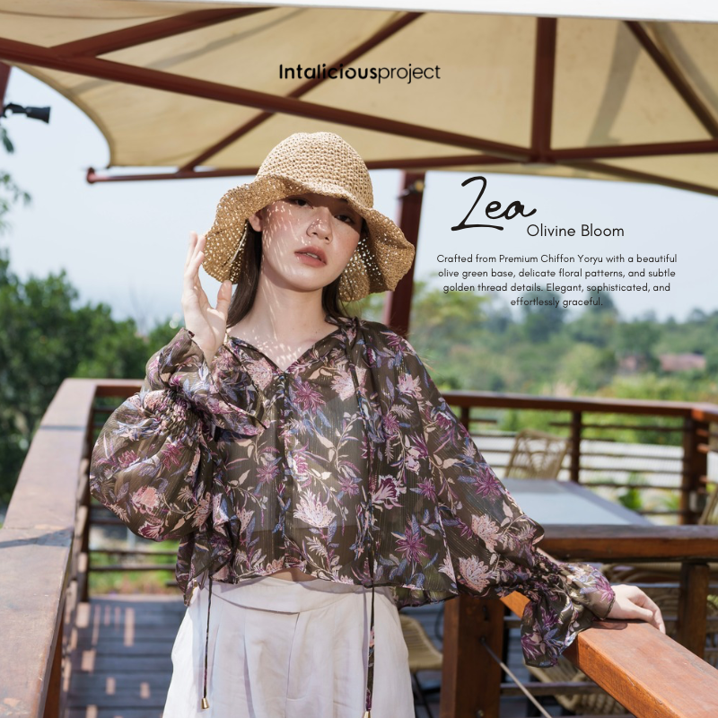 Intaliciousproject - Lea Blouse in Olivine Bloom
