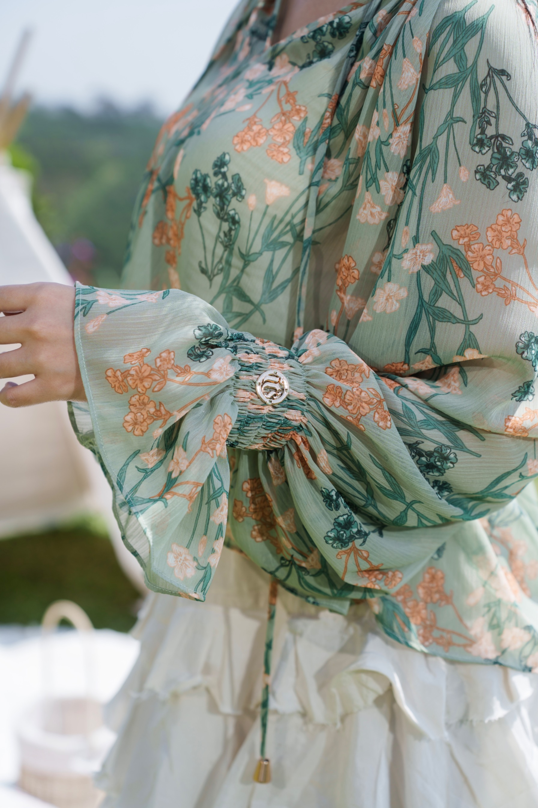 Intaliciousproject - Lea Blouse in Jasmine Meadow