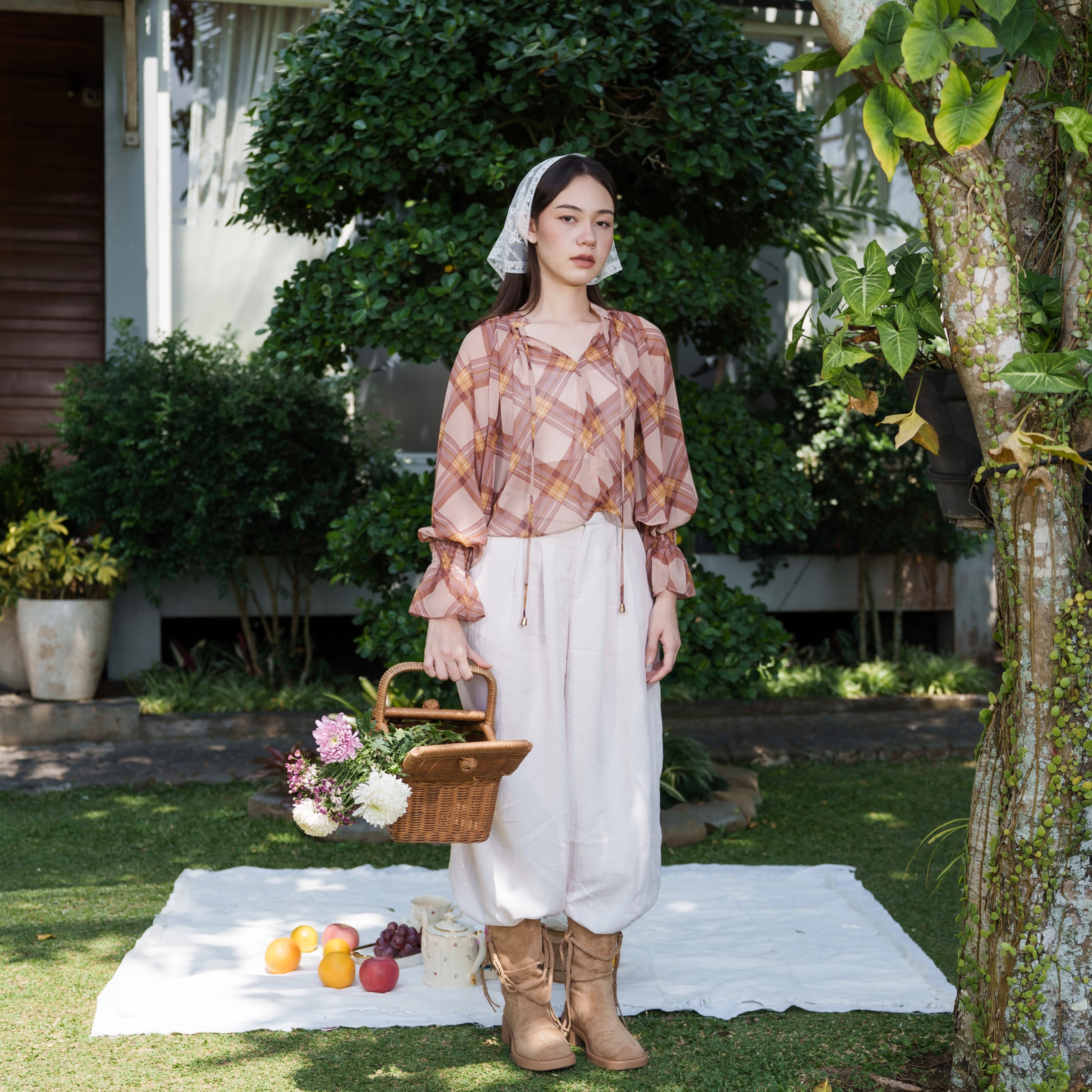 Intaliciousproject - Lea Blouse in Mauveline