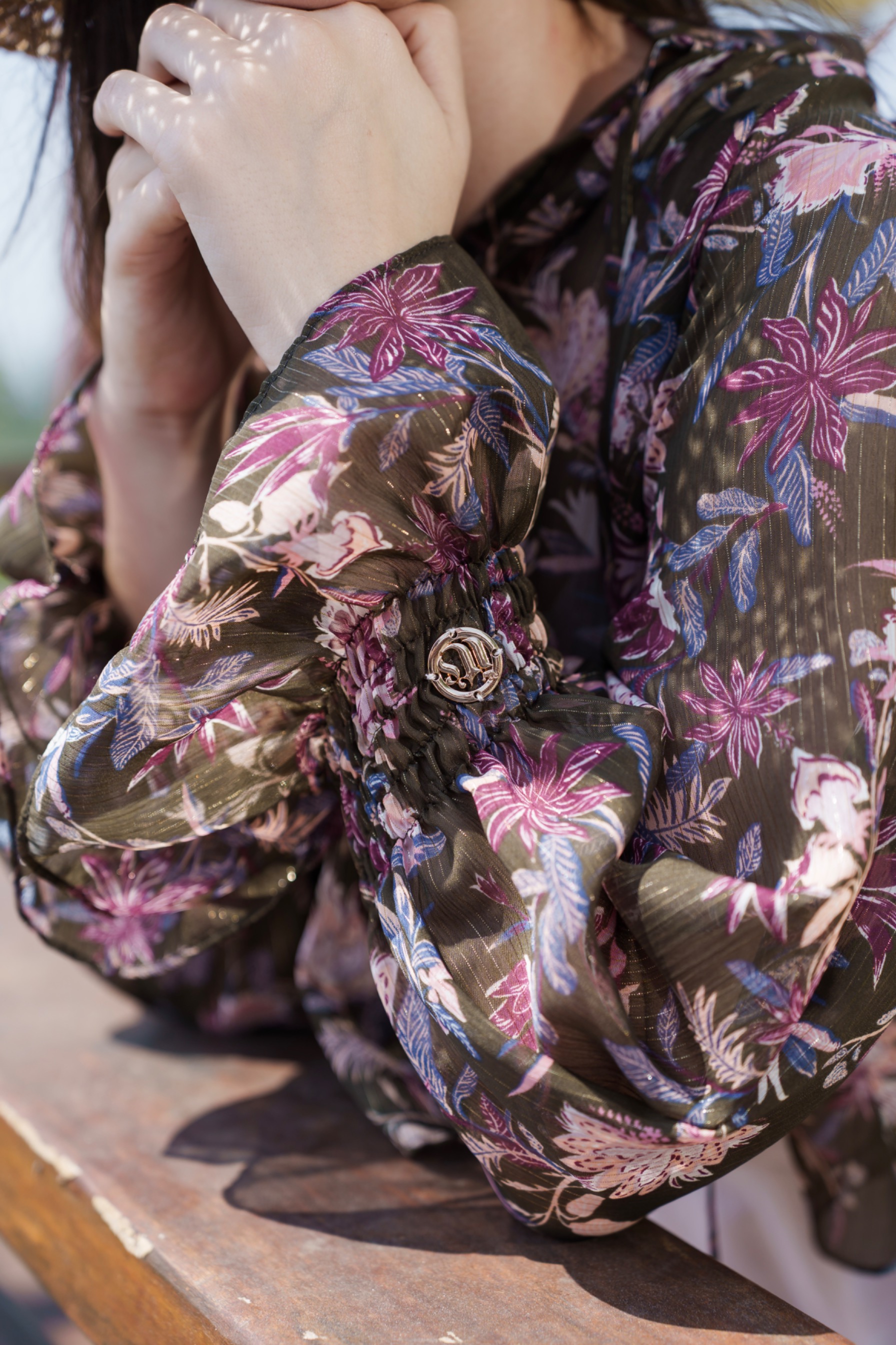 Intaliciousproject - Lea Blouse in Olivine Bloom
