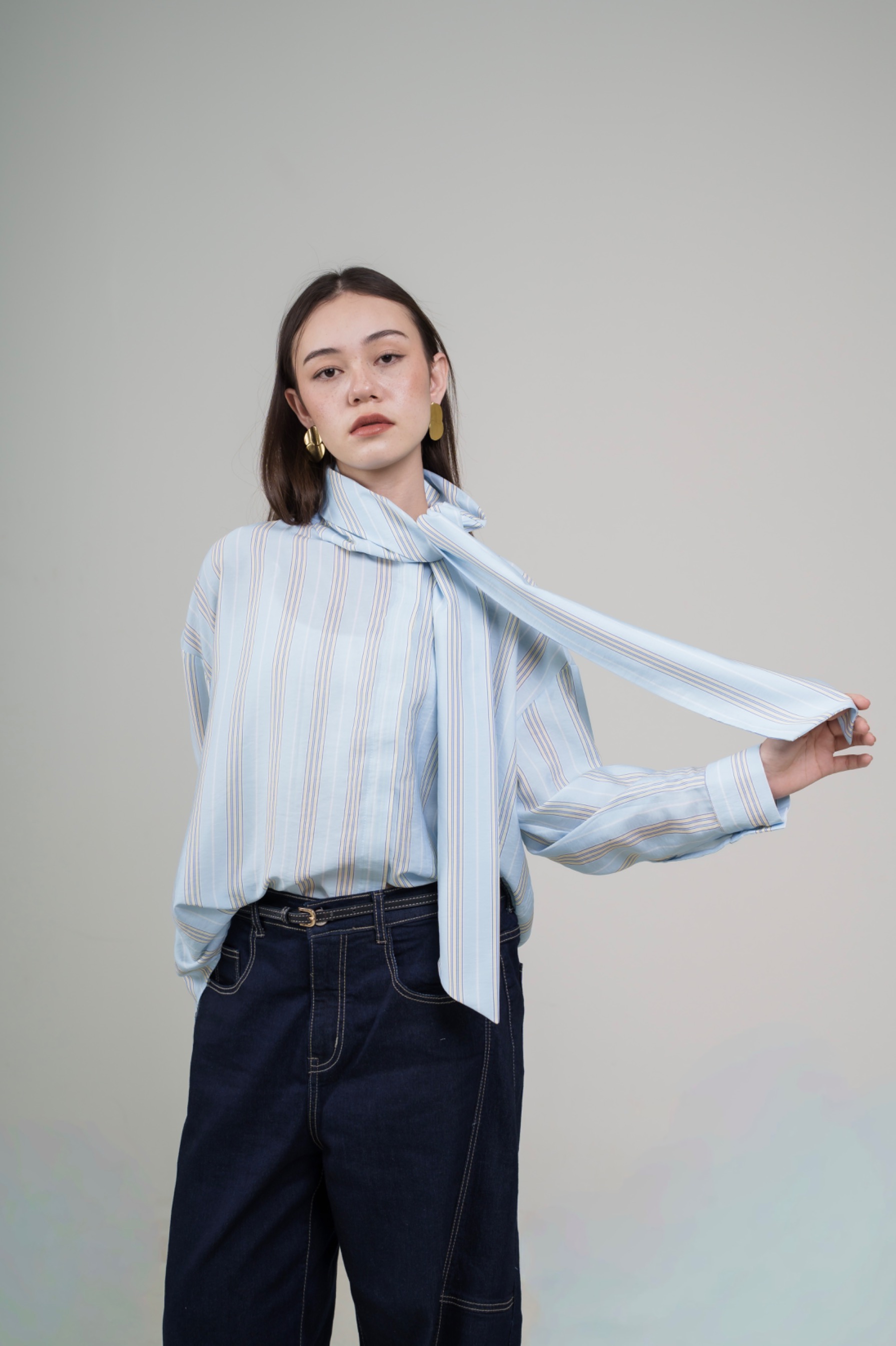 Intaliciousproject - Emily Pinstripe Blouse