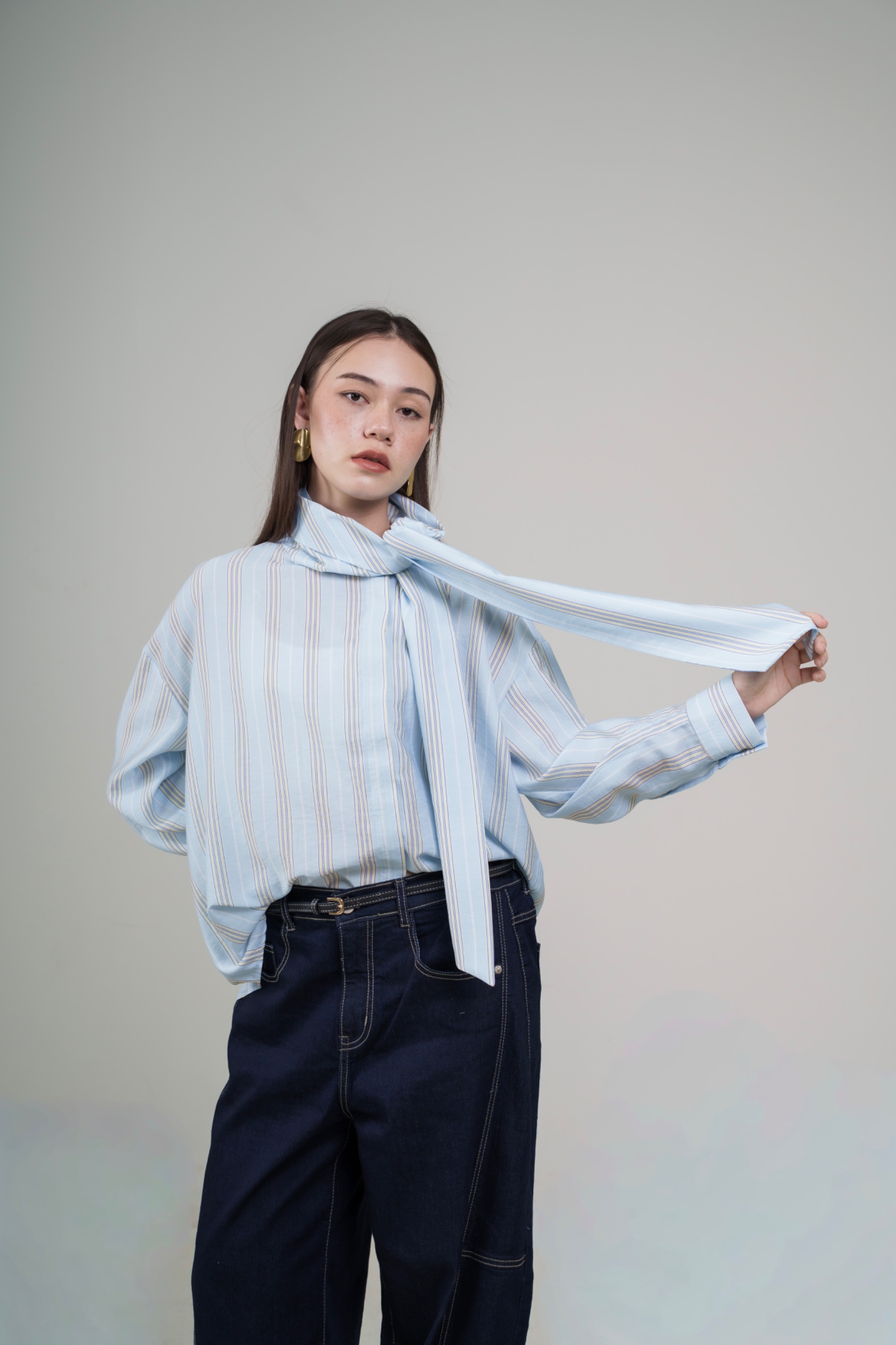 Intaliciousproject - Emily Pinstripe Blouse