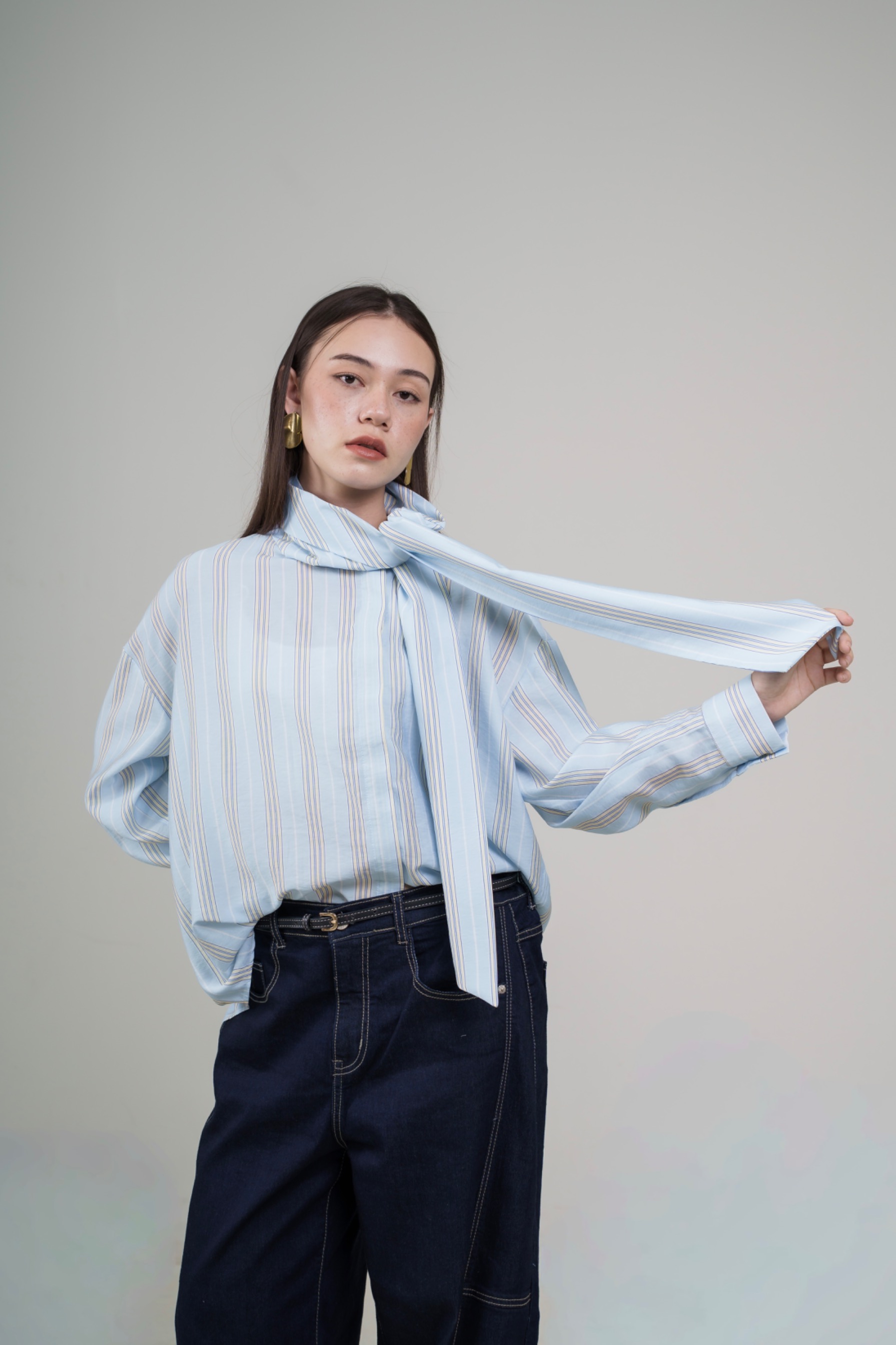 Intaliciousproject - Emily Pinstripe Blouse