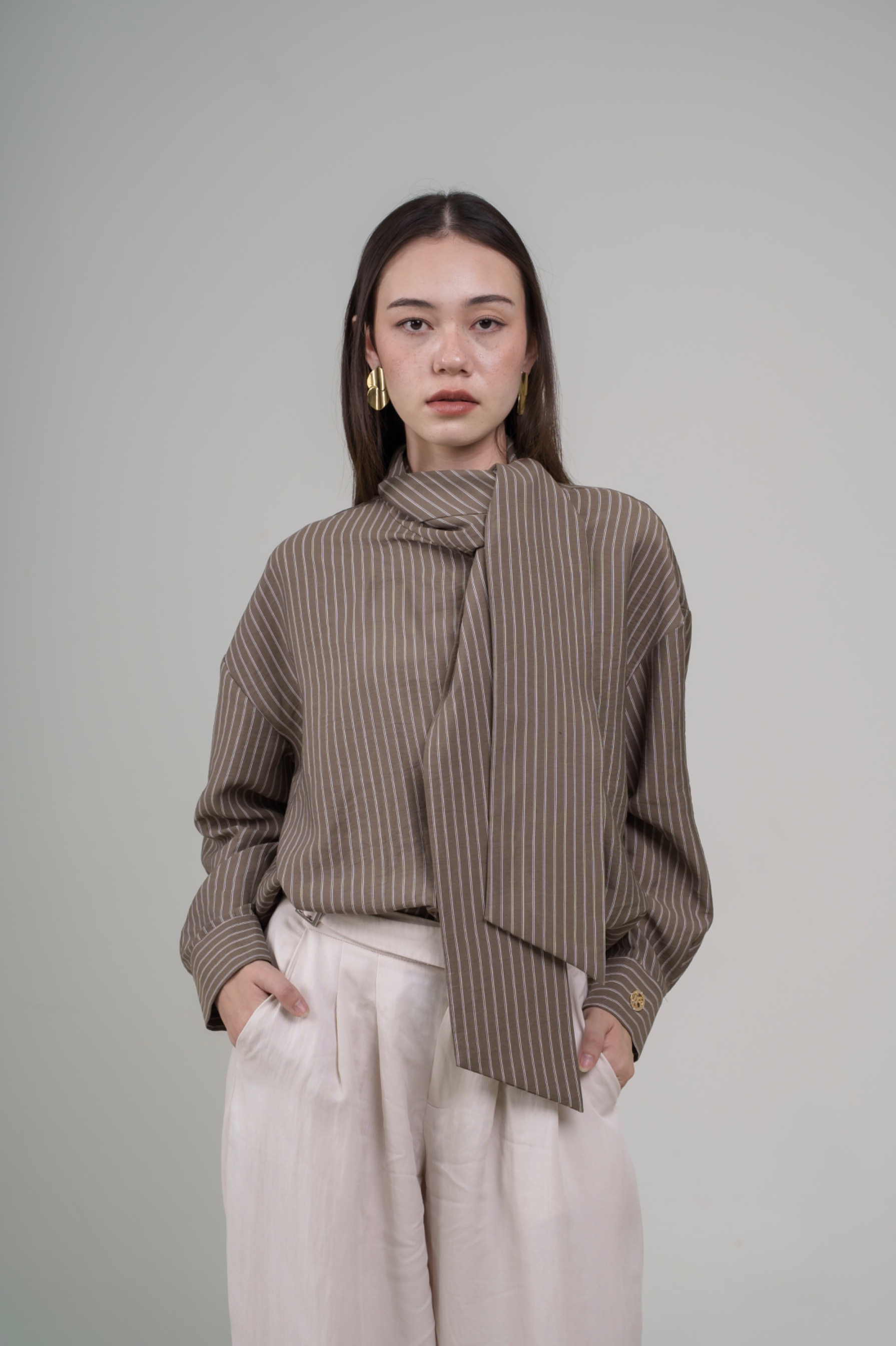 Intaliciousproject - Emily Pinstripe Blouse